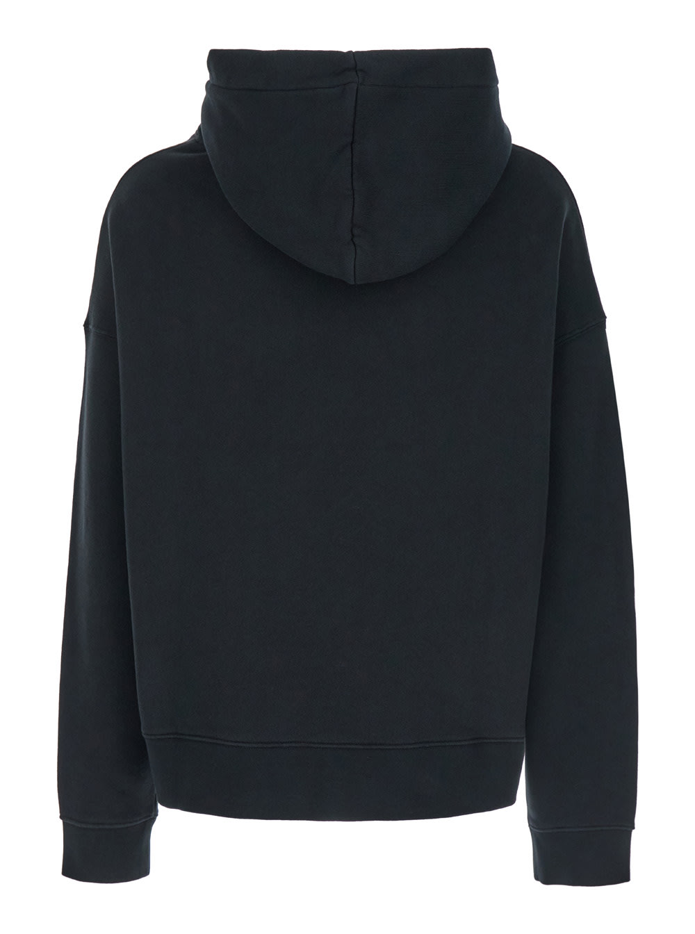 Shop Palm Angels Black Hoodie With College Style Logo On The Front In Cotton Man