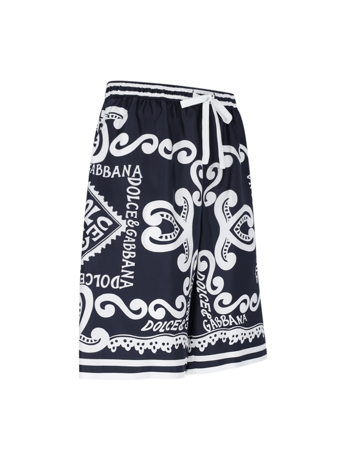 Shop Dolce & Gabbana Stampa Marina Shorts In Black