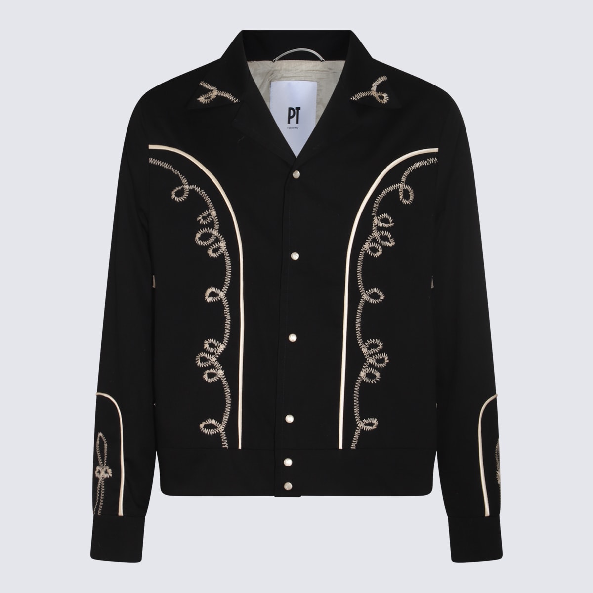Shop Pt01 Black Cotton Casual Jacket