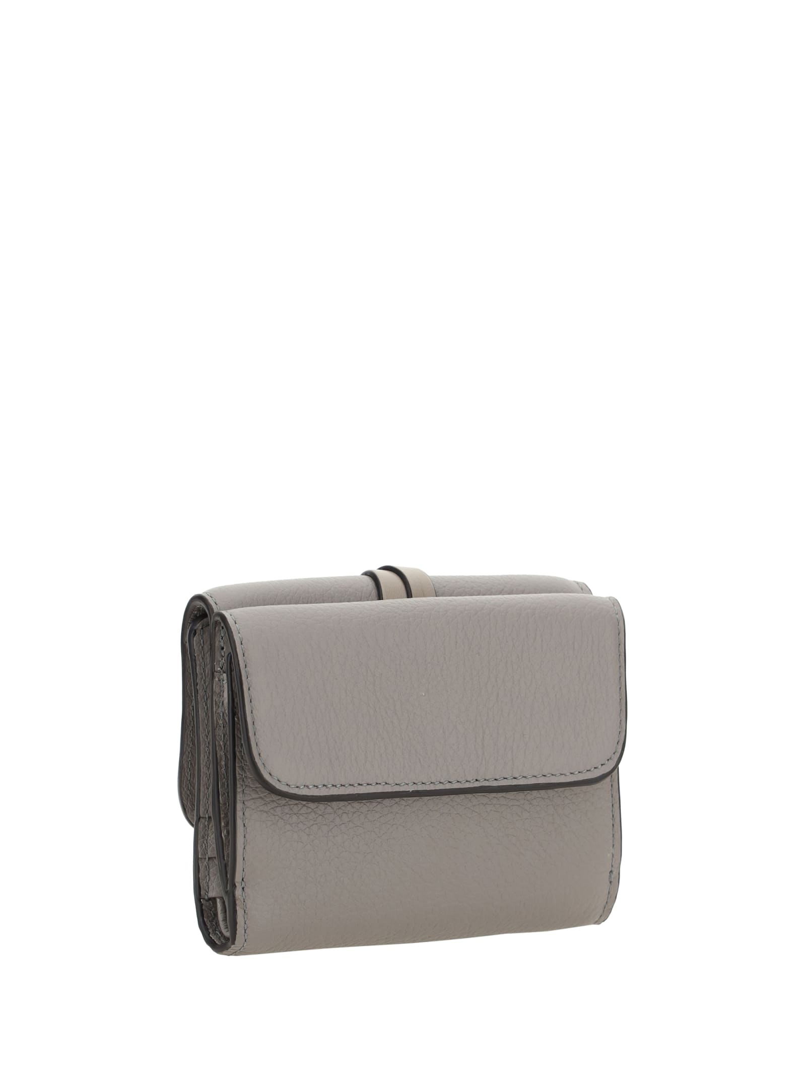 Shop Chloé Alphabet Wallet In Cashmere Grey