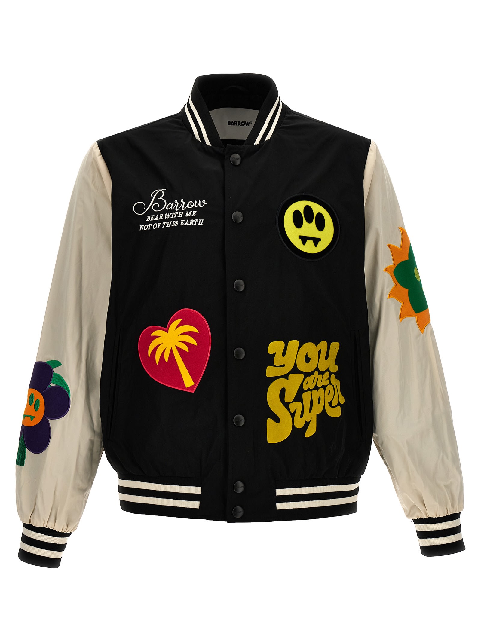 Embroidery Bomber Jacket And Patches