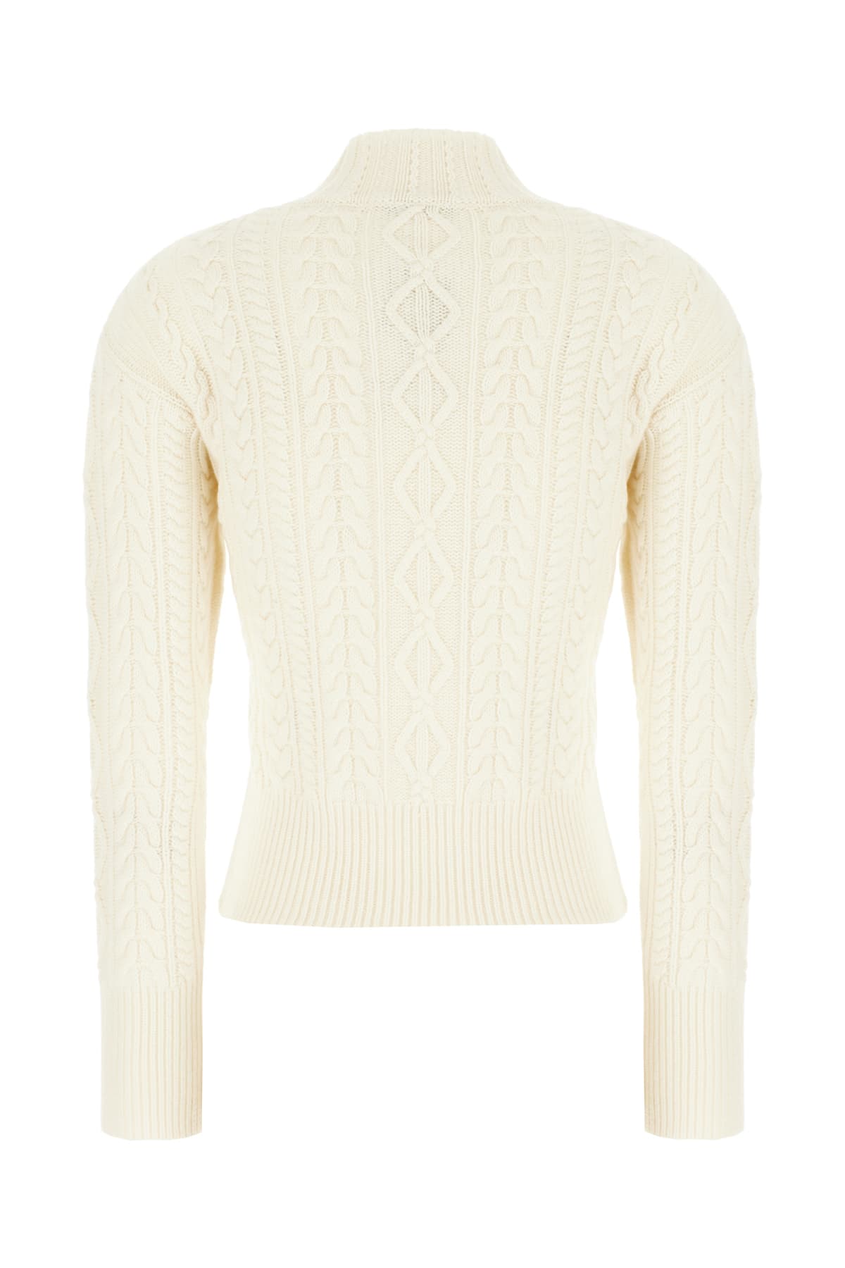 Max Mara Ivory Wool Blend Sweater In Bianco