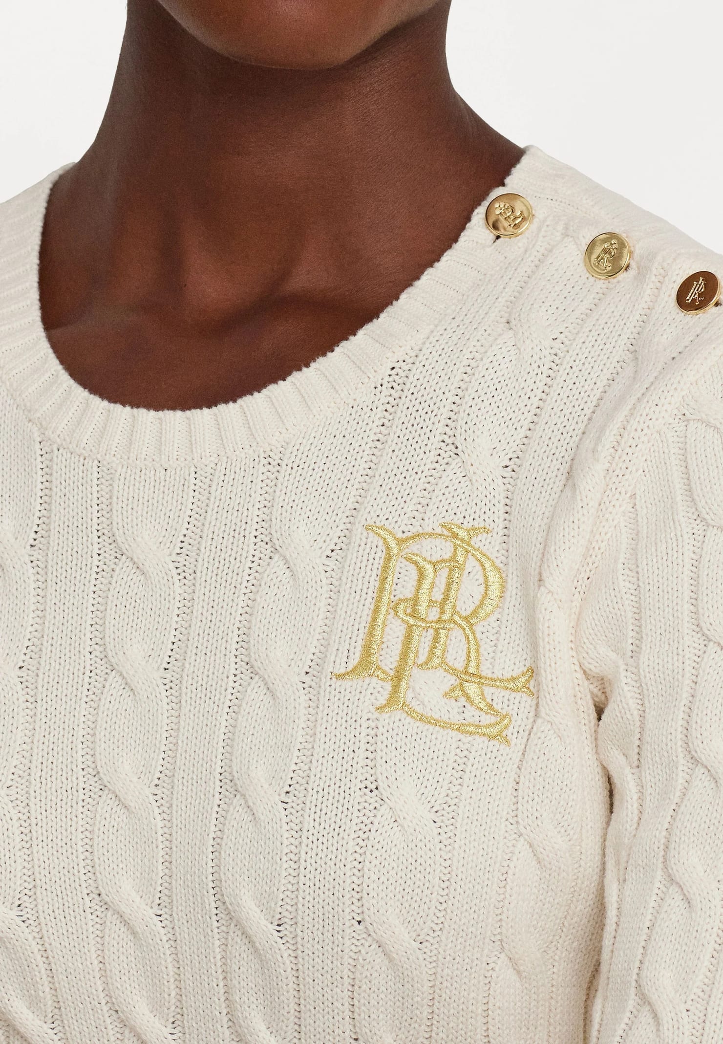 Polo Ralph Lauren Montiva Long Sleeve Pullover In Cream