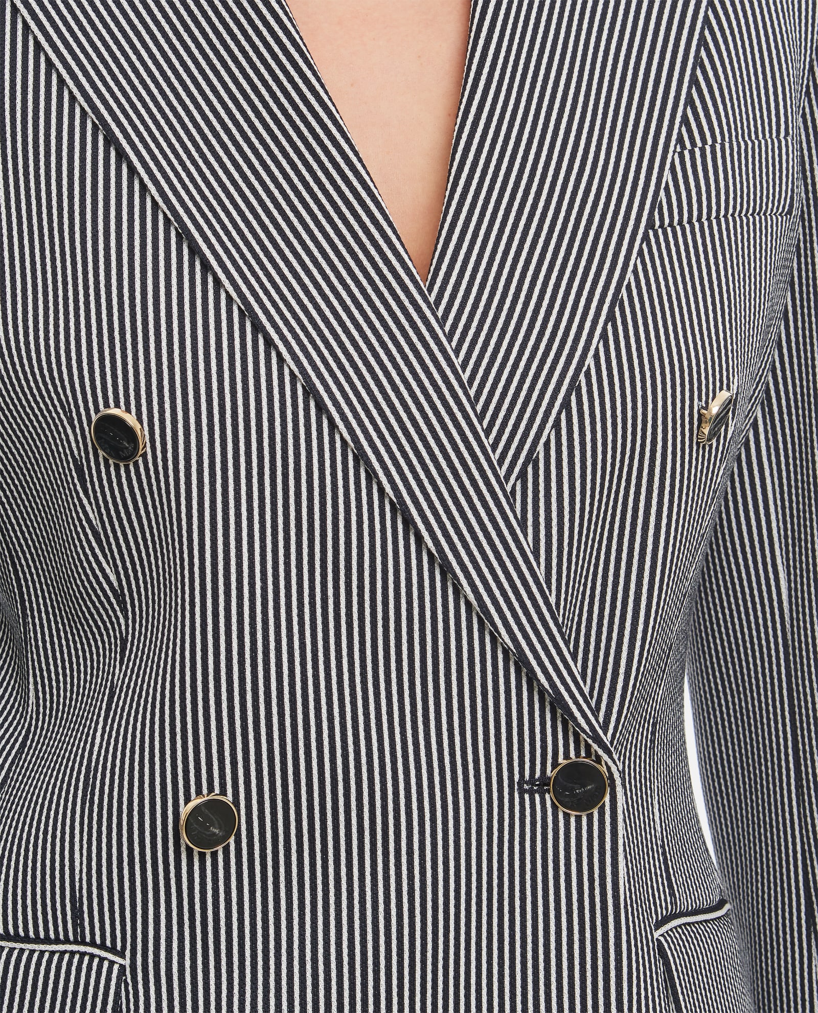 Max Mara Paste Double Breasted Blazer In Blue