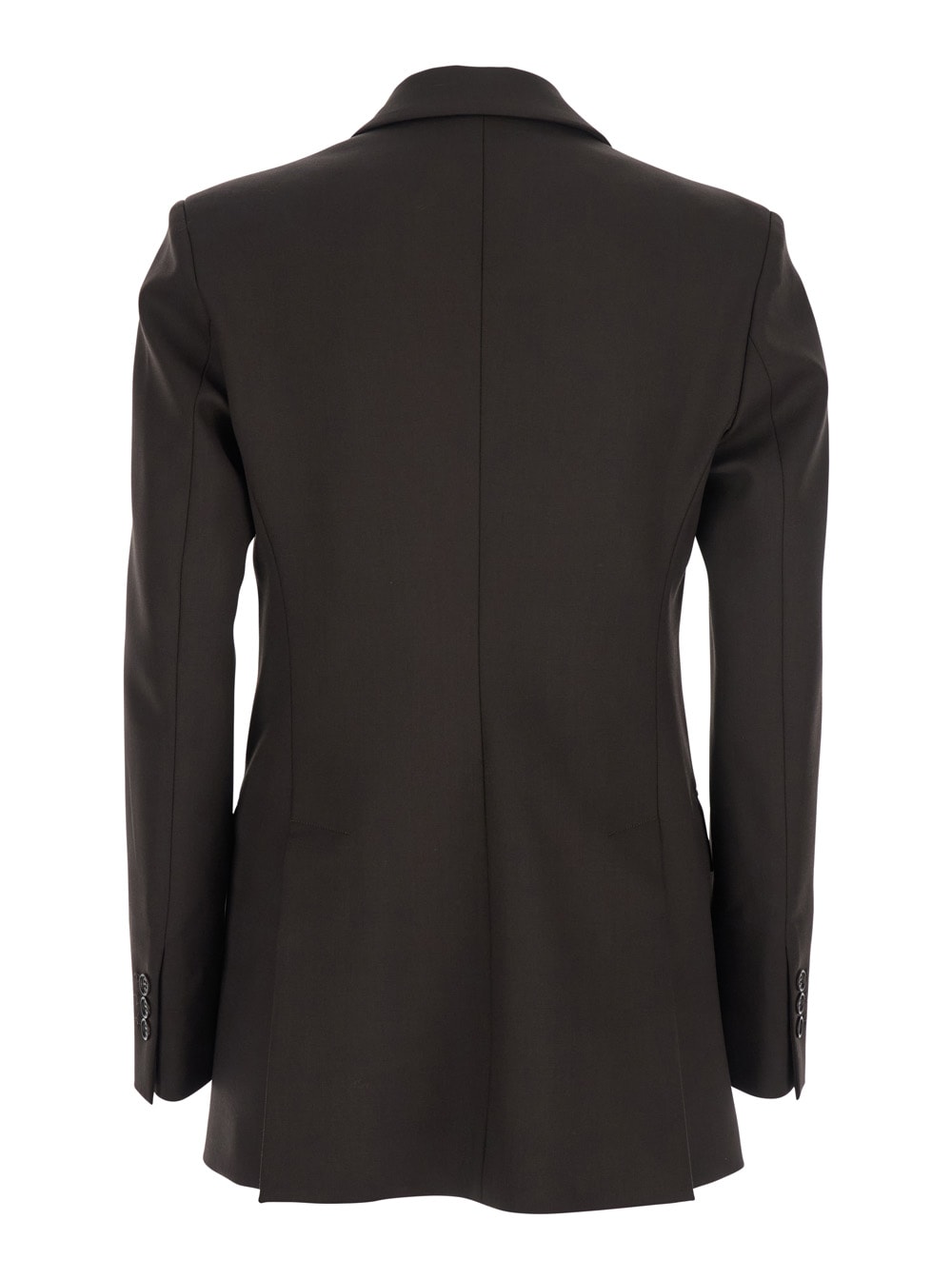 P.a.r.o.s.h Brown Double-breasted Jacket With Notched Revers In Wool Blend Woman In Brown