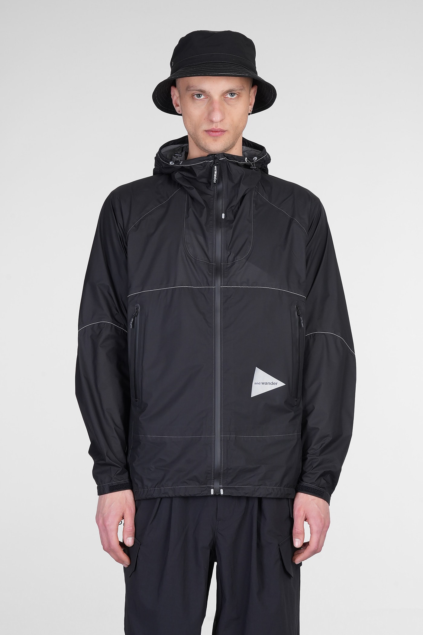 Casual Jacket In Black Nylon