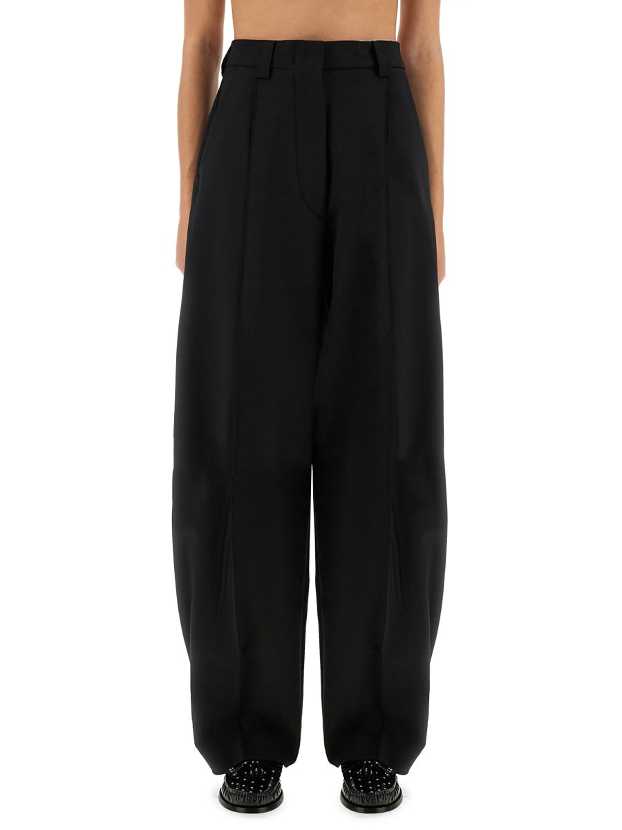 The Latest L-blend Tapered Pants With Dart In Black