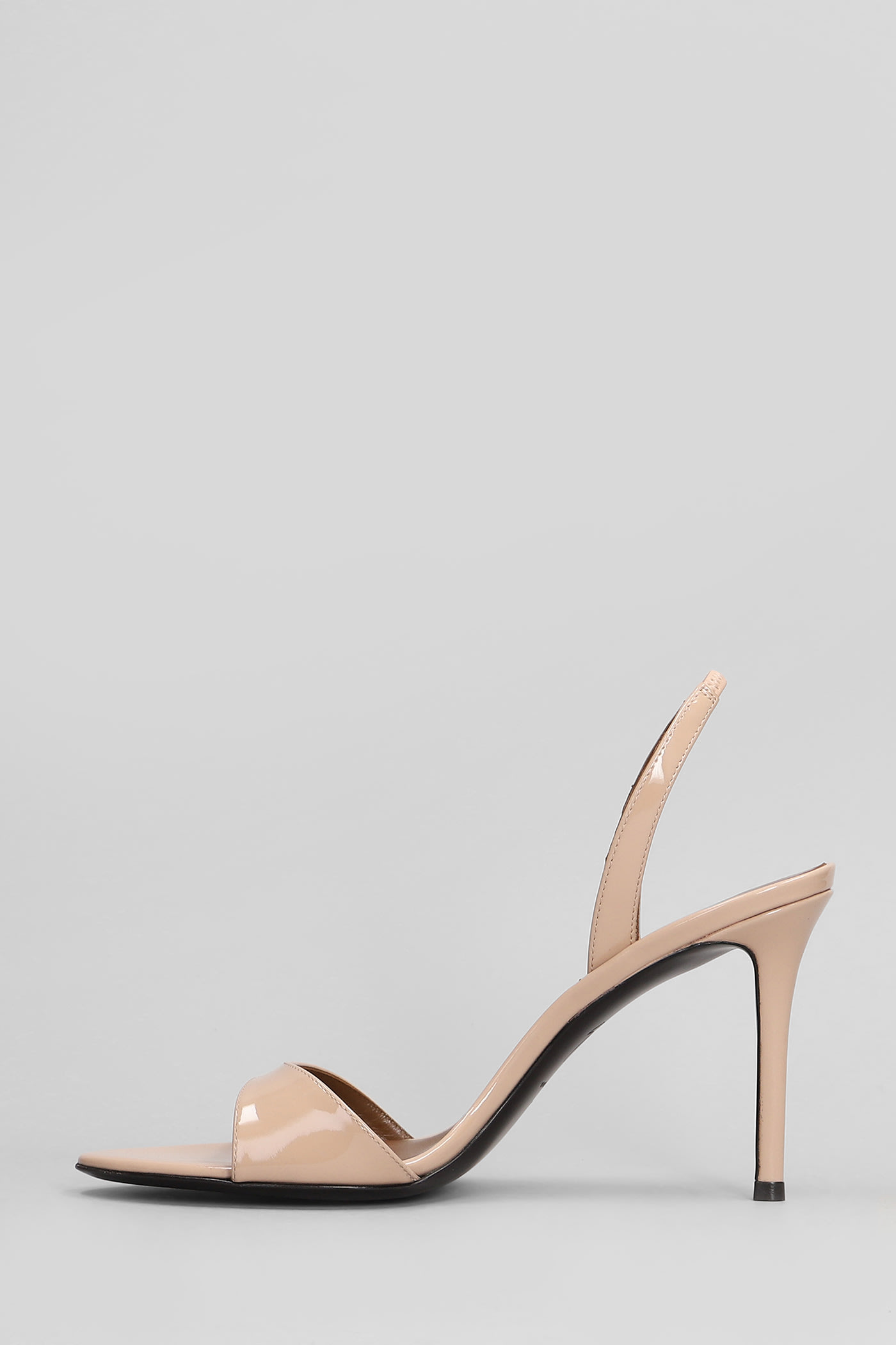 GIUSEPPE ZANOTTI SANDALS IN POWDER PATENT LEATHER 