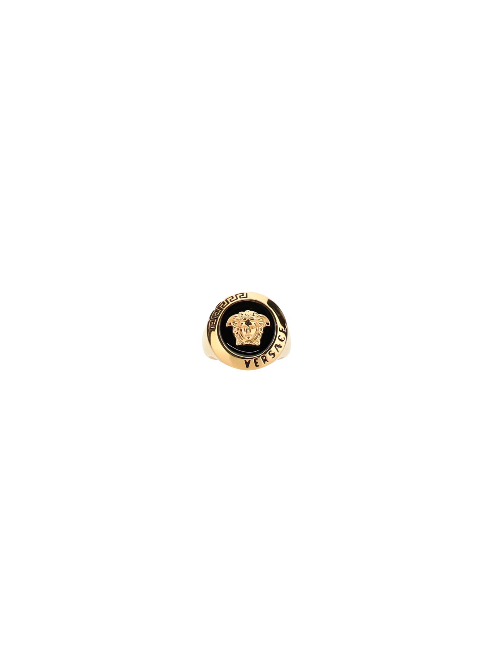 Shop Versace Ring In Golden