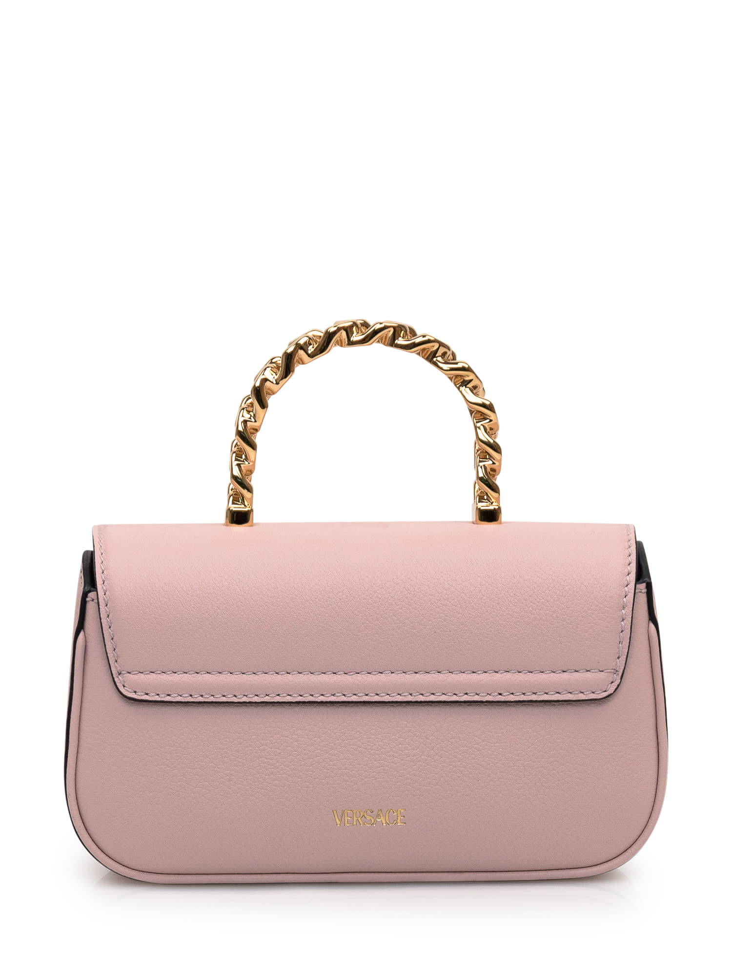 Shop Versace La Medusa Mini Bag In Dusty Rose-oro