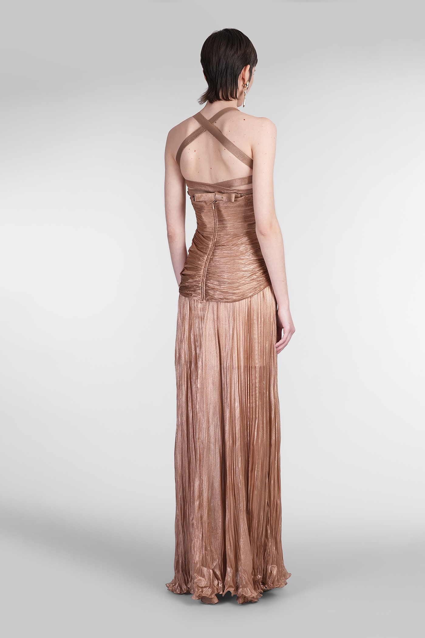 Iris Serban Letita In Brown Silk In Brown