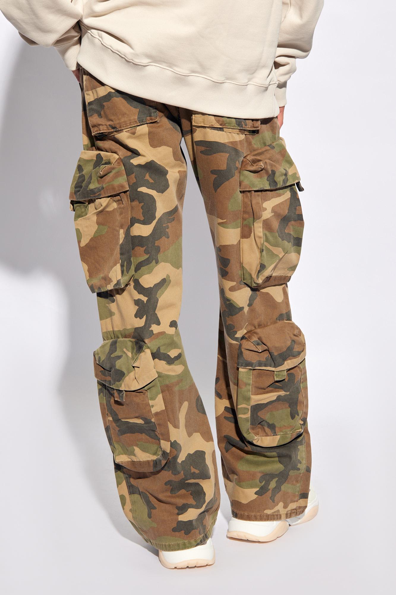Shop Amiri Camo Trousers In Military