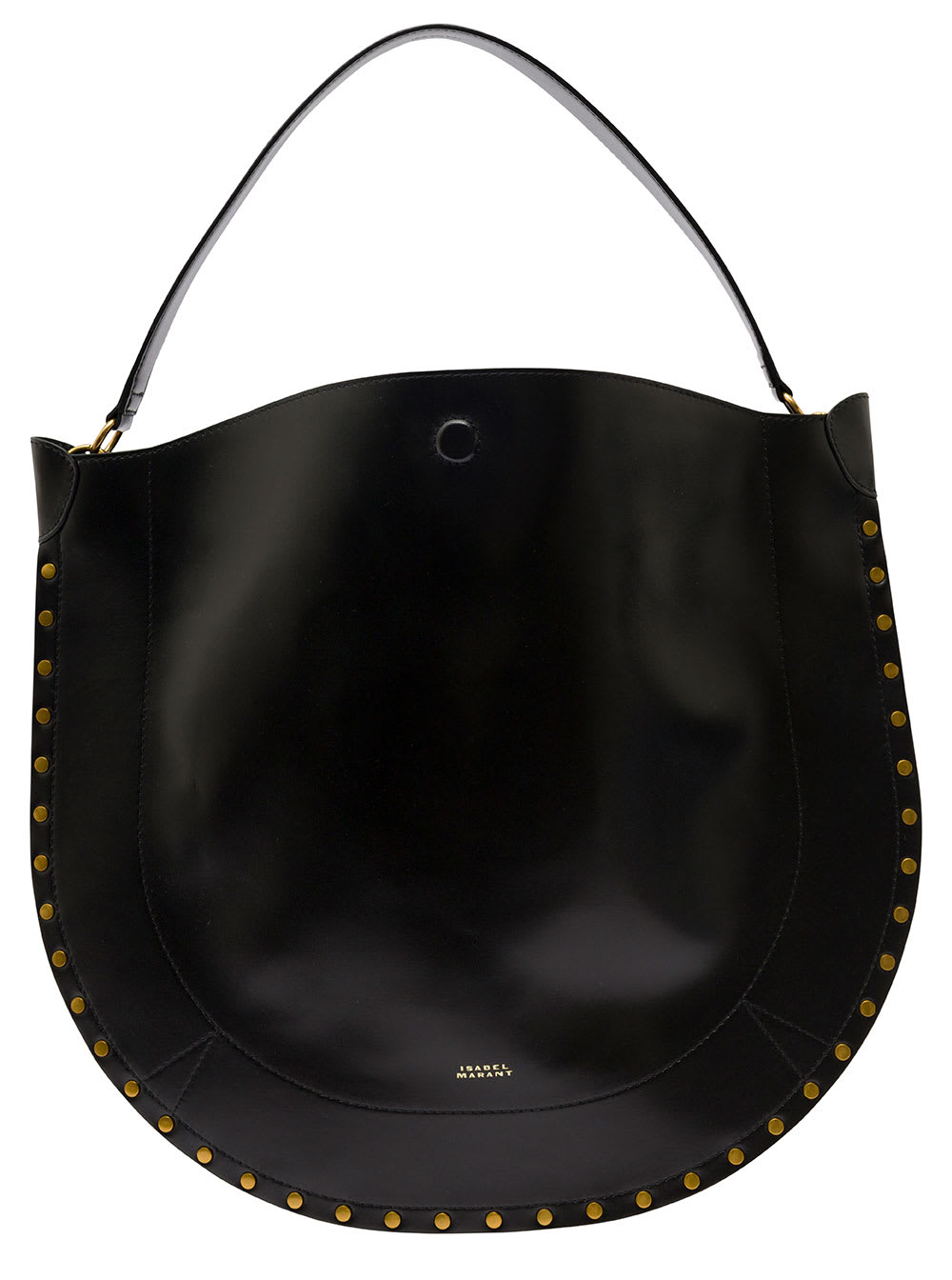 Isabel Marant Oskan Studded Leather Shoulder Bag In Black