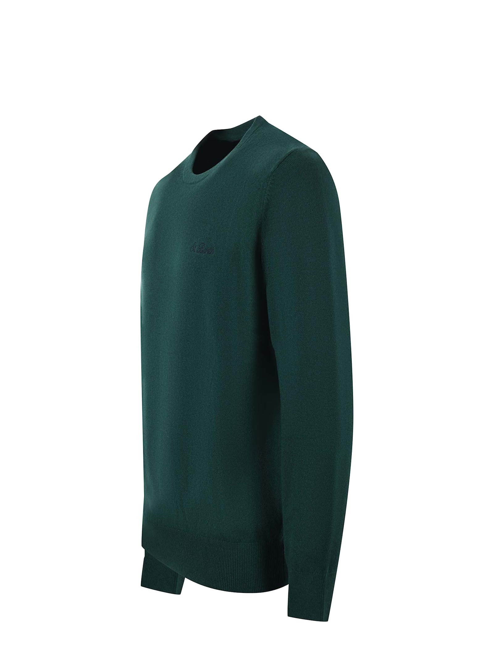 Shop Mc2 Saint Barth Sweater In Wool Blend In Verde Inglese