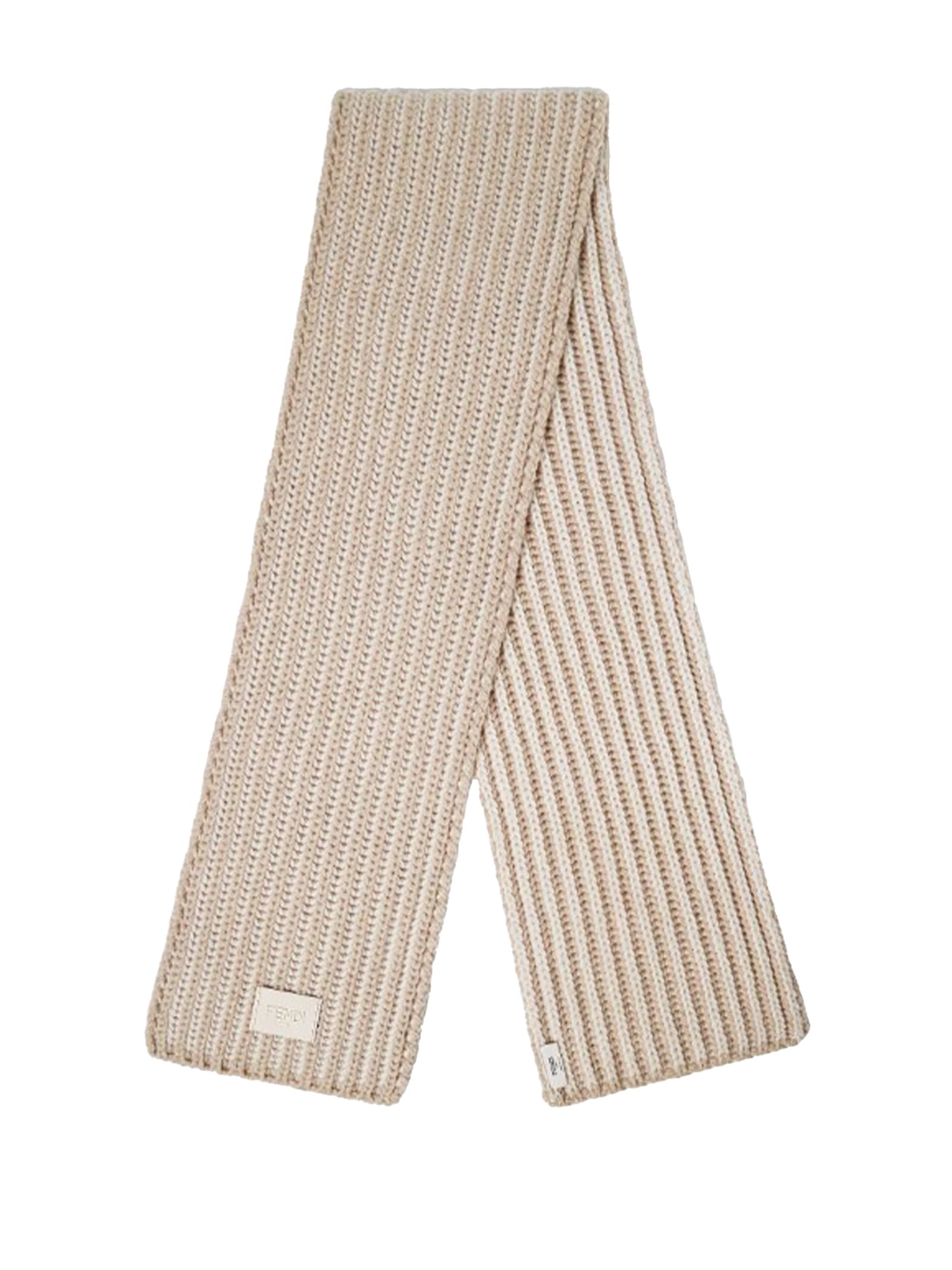 Fendi Knitted Scarf In Brown