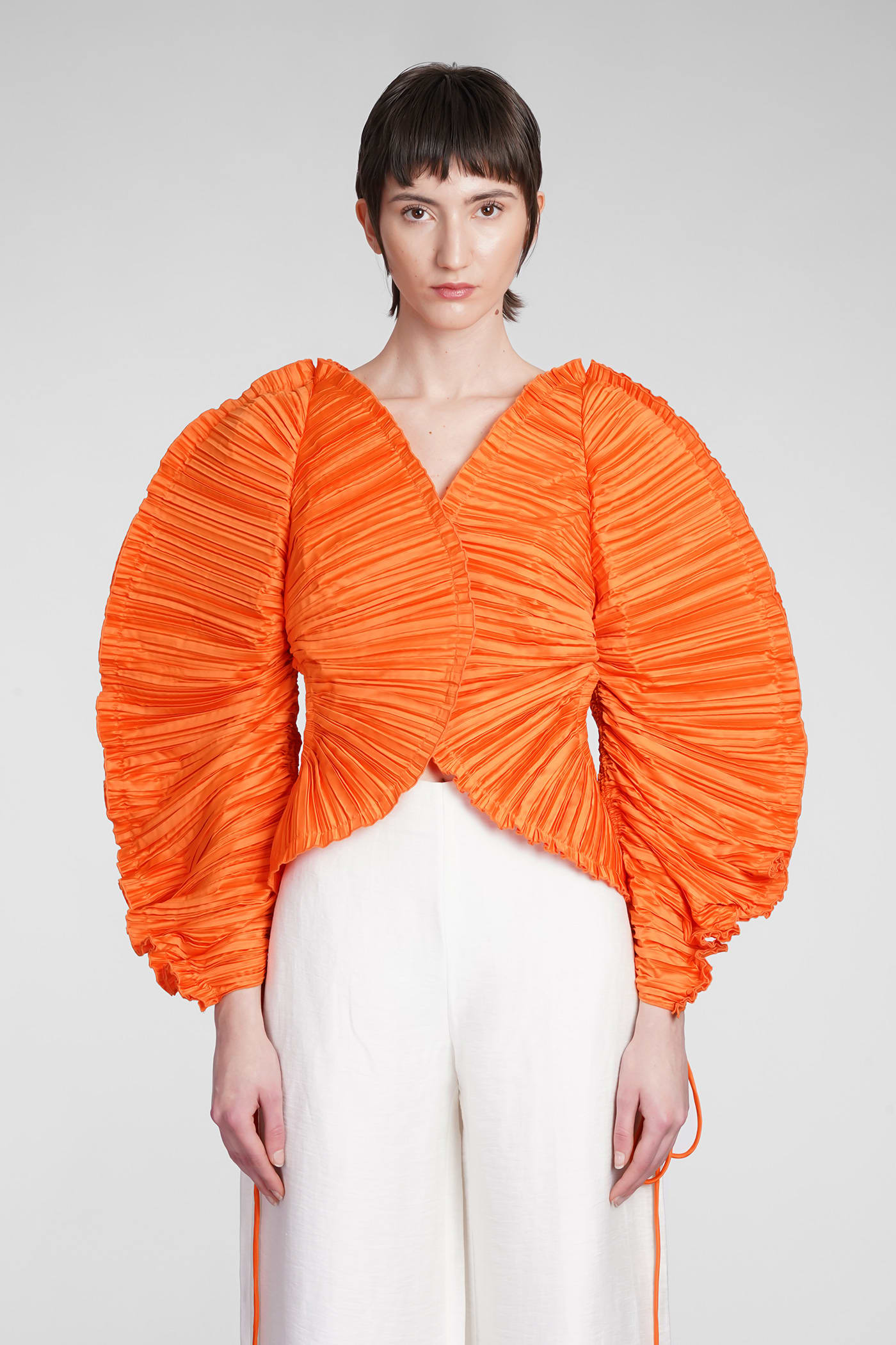 Cult Gaia Jules Topwear In Orange Polyester