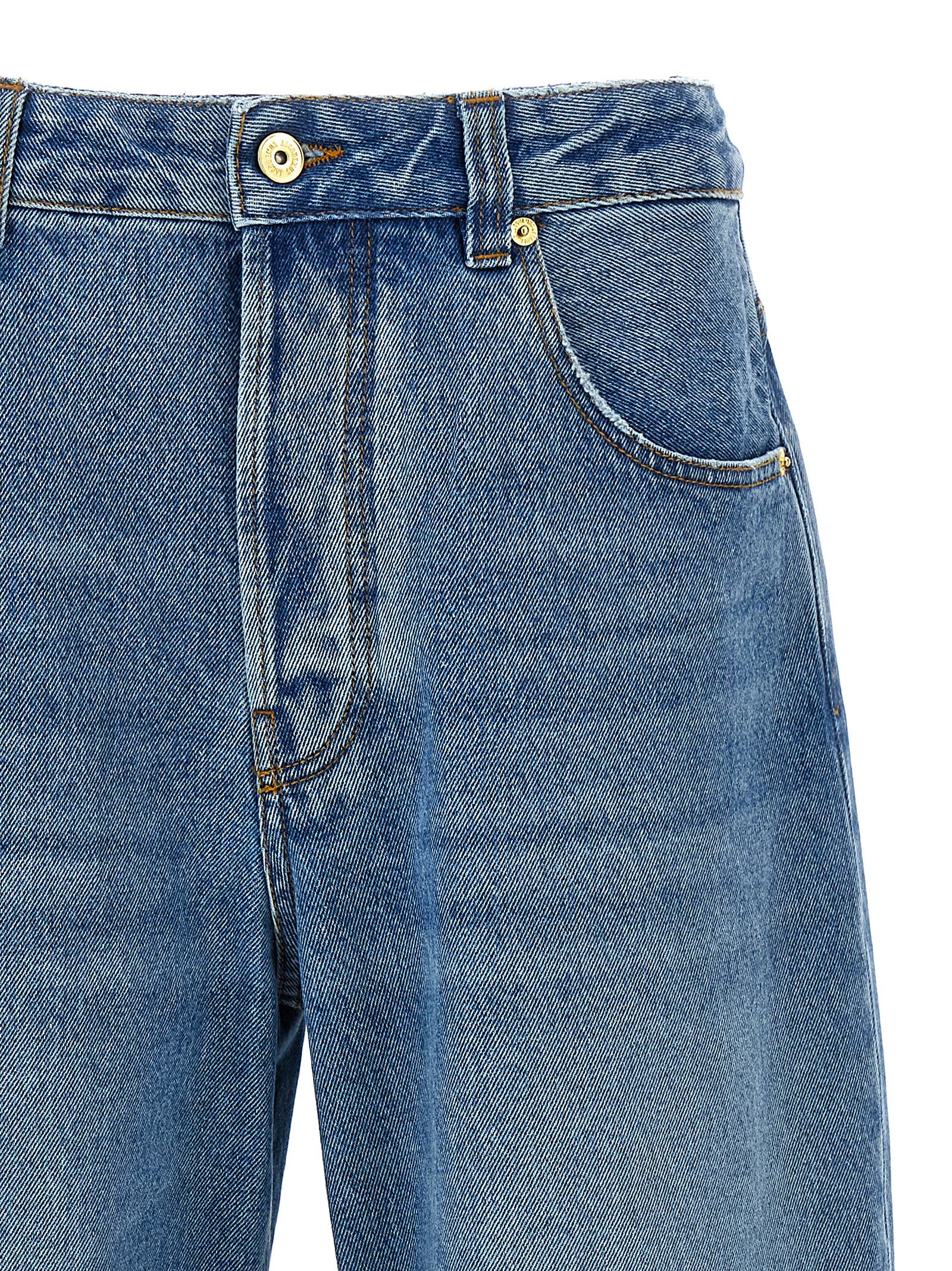 Shop Jacquemus Le De-nîmes Large Jeans In Blue