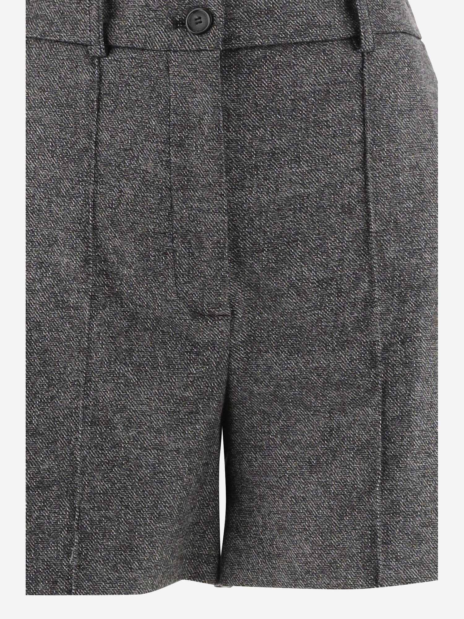 Shop Pinko Viscose Blend Short Pants In Grey