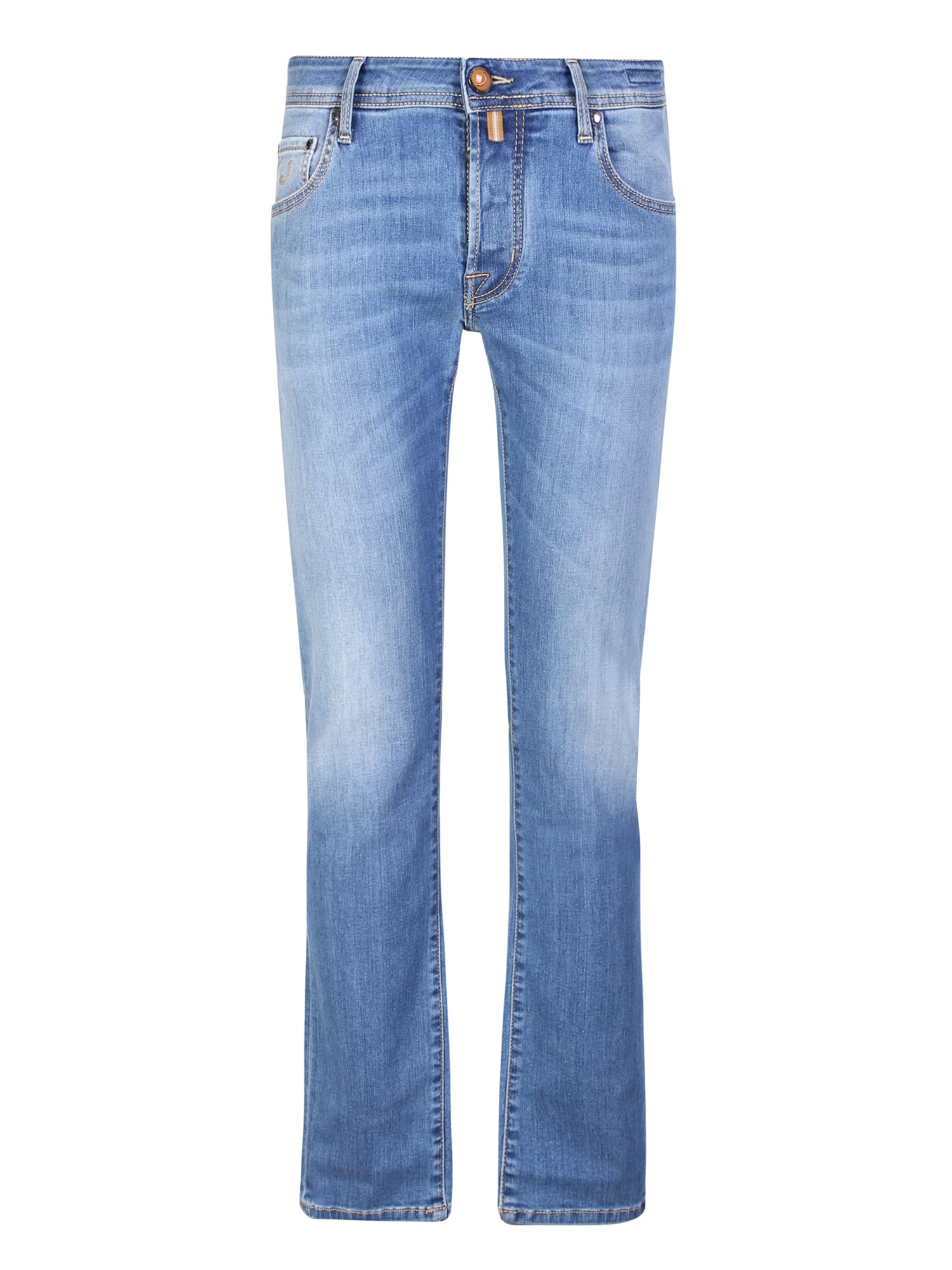 Shop Jacob Cohen Slim-cut Blue Jeans