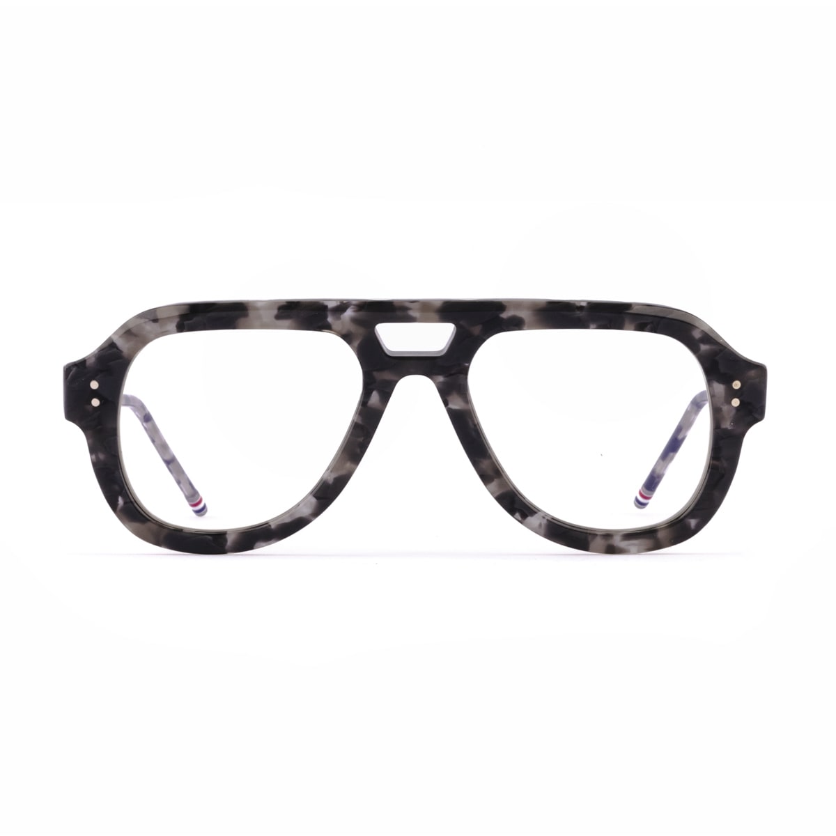 Thom Browne Ueo923a - G0002 025-55 Havana Grey Glasses In Brown