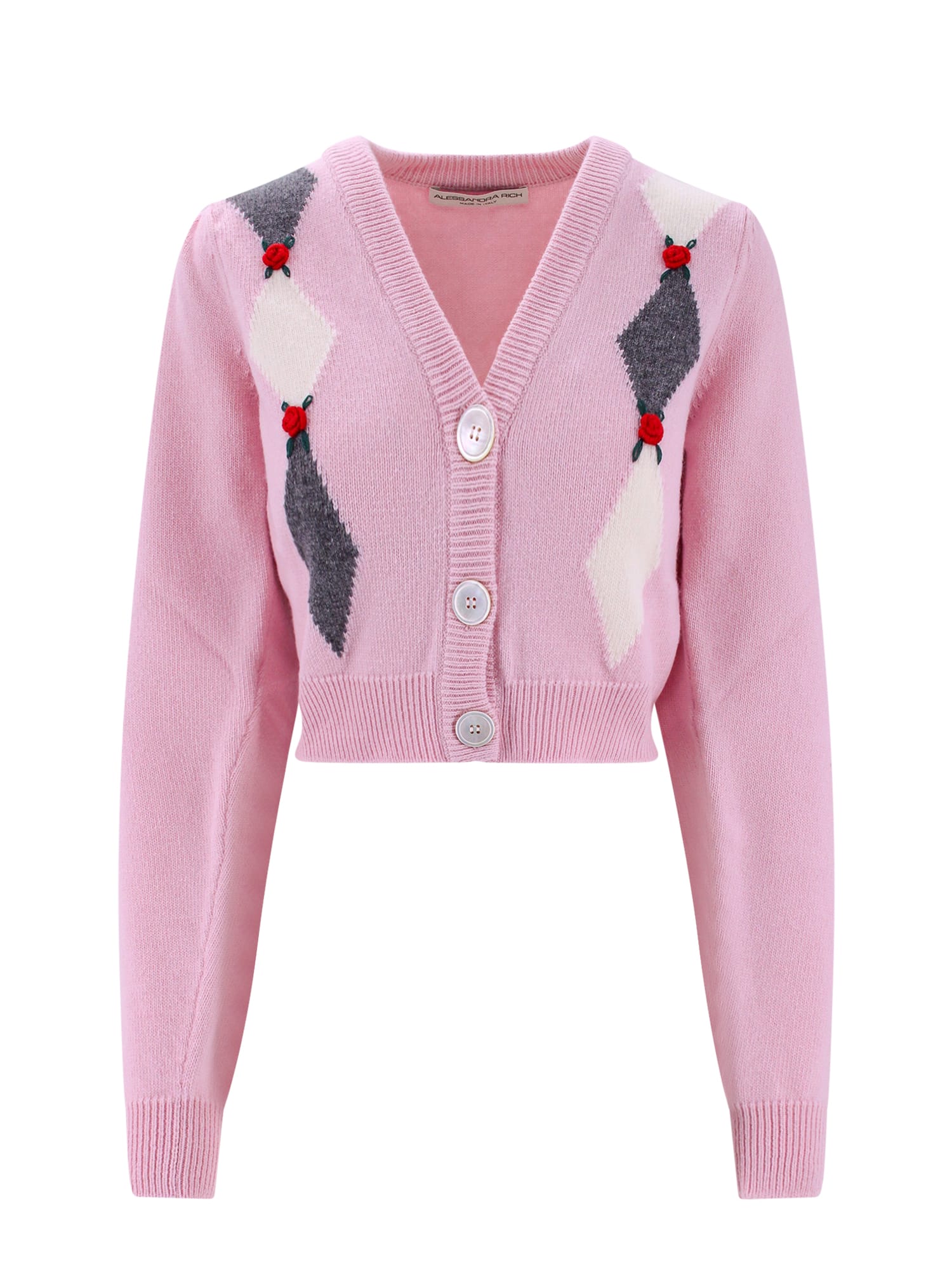 Shop Alessandra Rich Cardigan In Pink