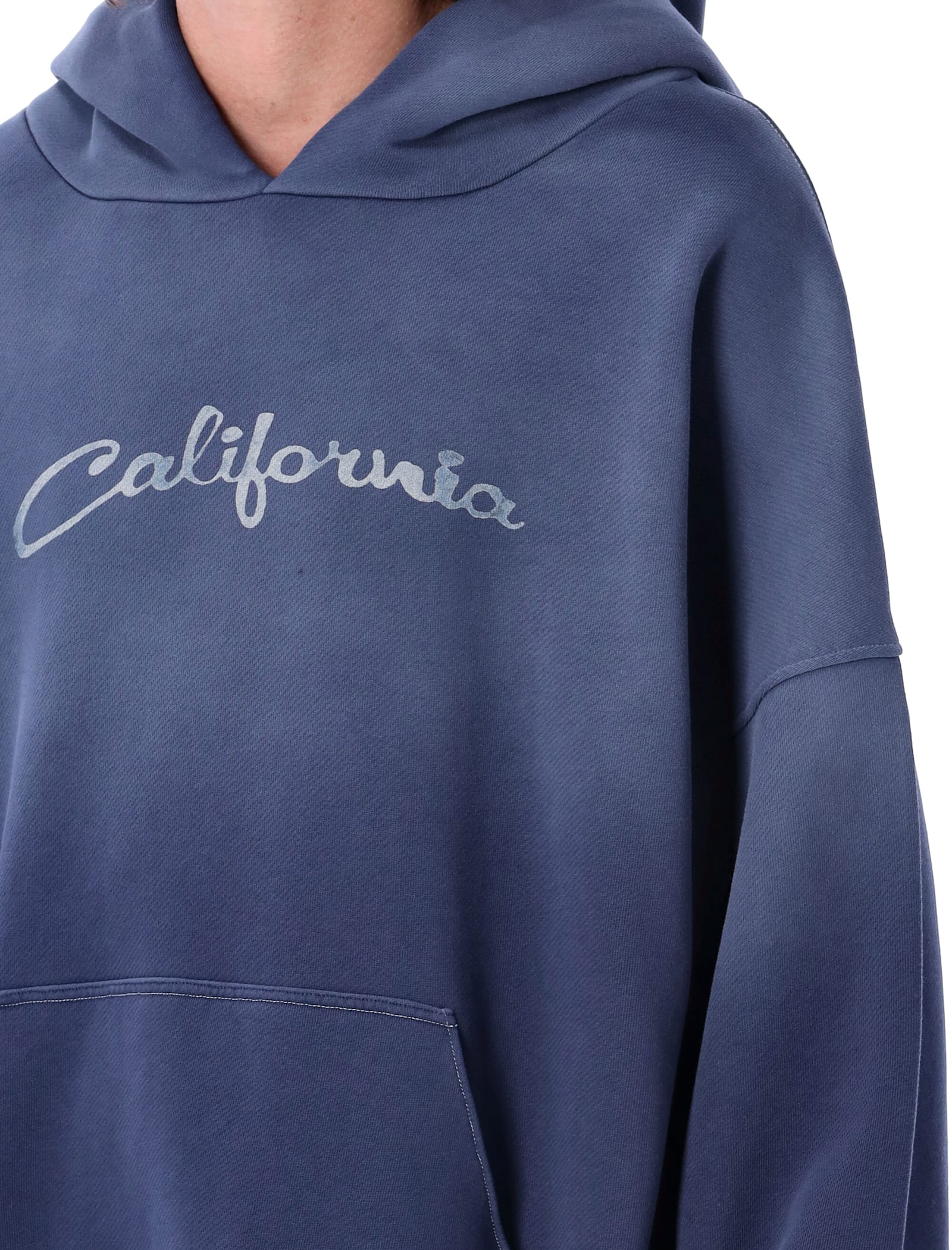 Shop Erl California Hoodie In Navy