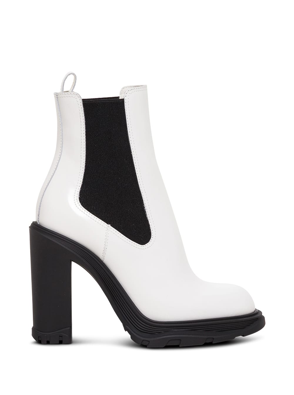 Alexander McQueen Treadonly White Leather Boots
