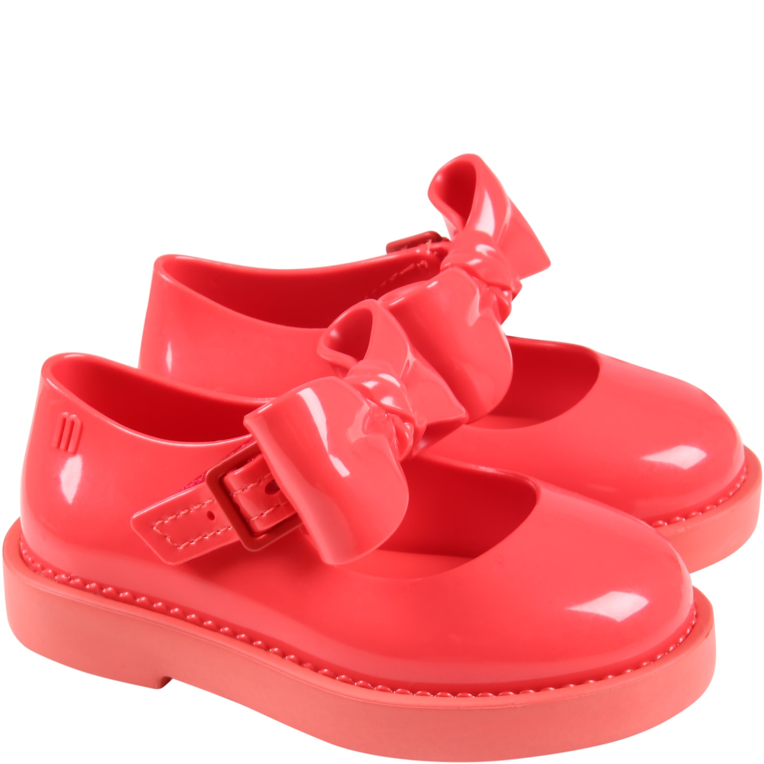 Shop Melissa Red Ballerina Flats For Girl With Bow