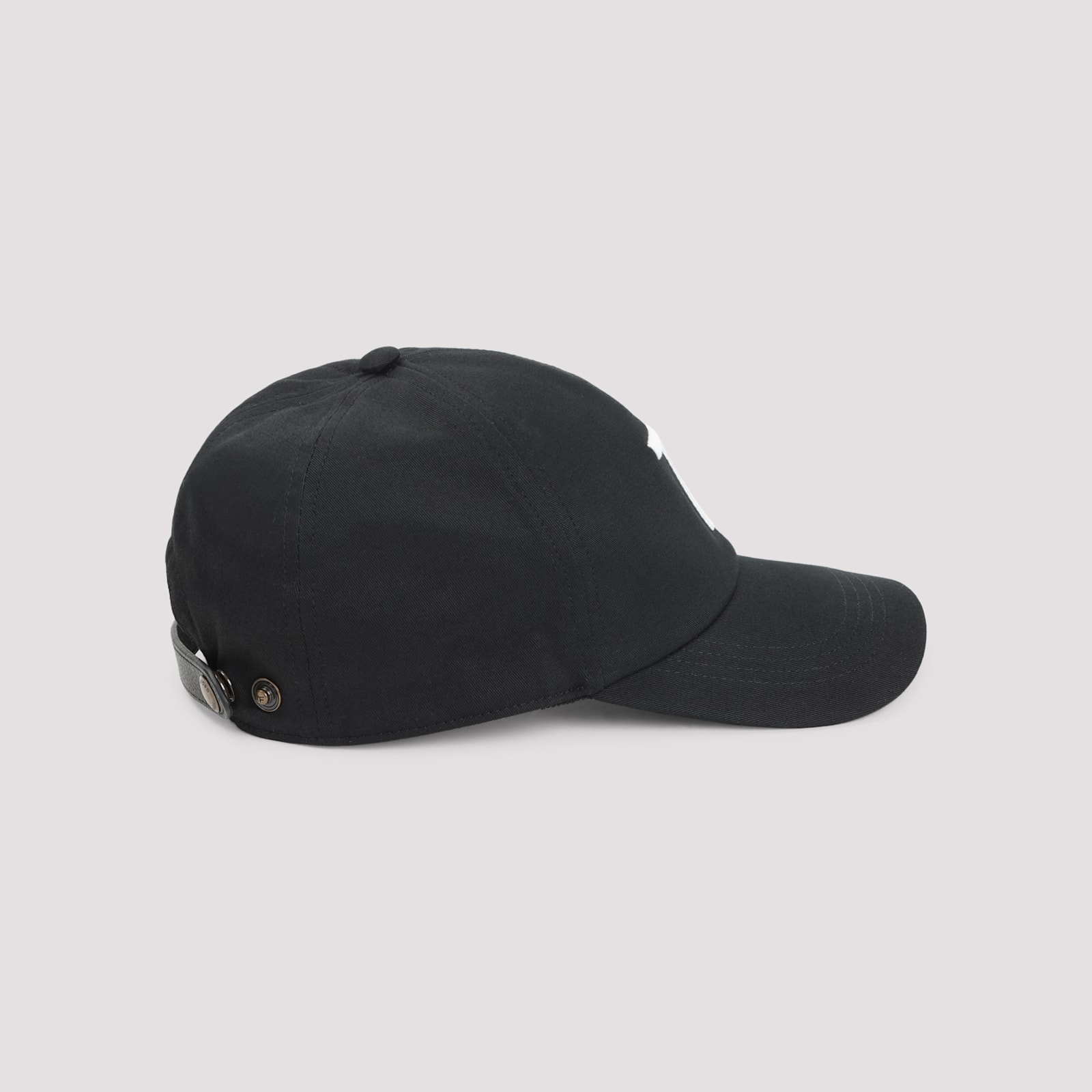 Tom Ford Black Baseball Cap With Logo Embroidery On The Front And Logo Lettering On The Rear In Cotton Man In Black