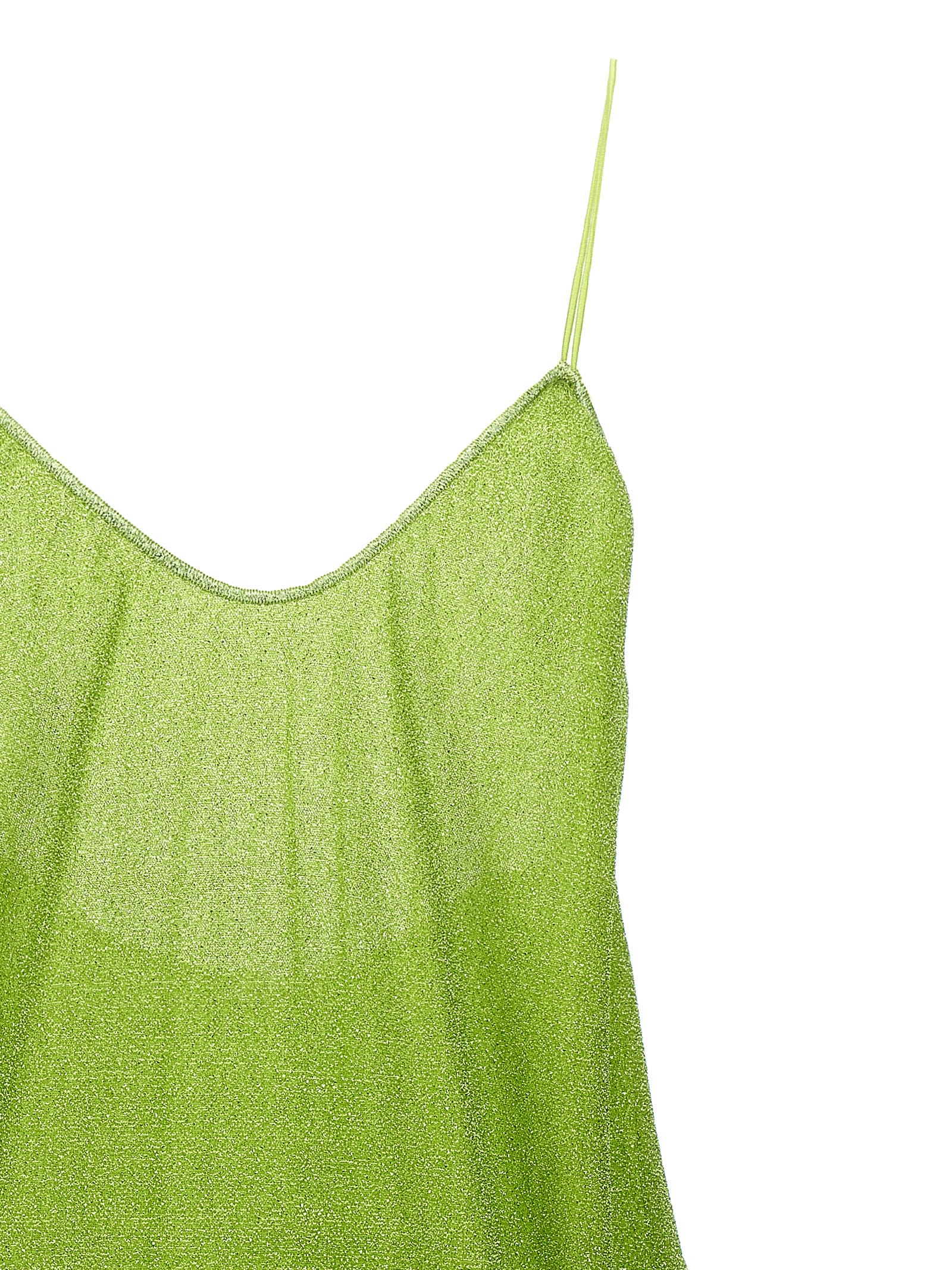 Shop Oseree Lumiere Plumage Dress In Lime
