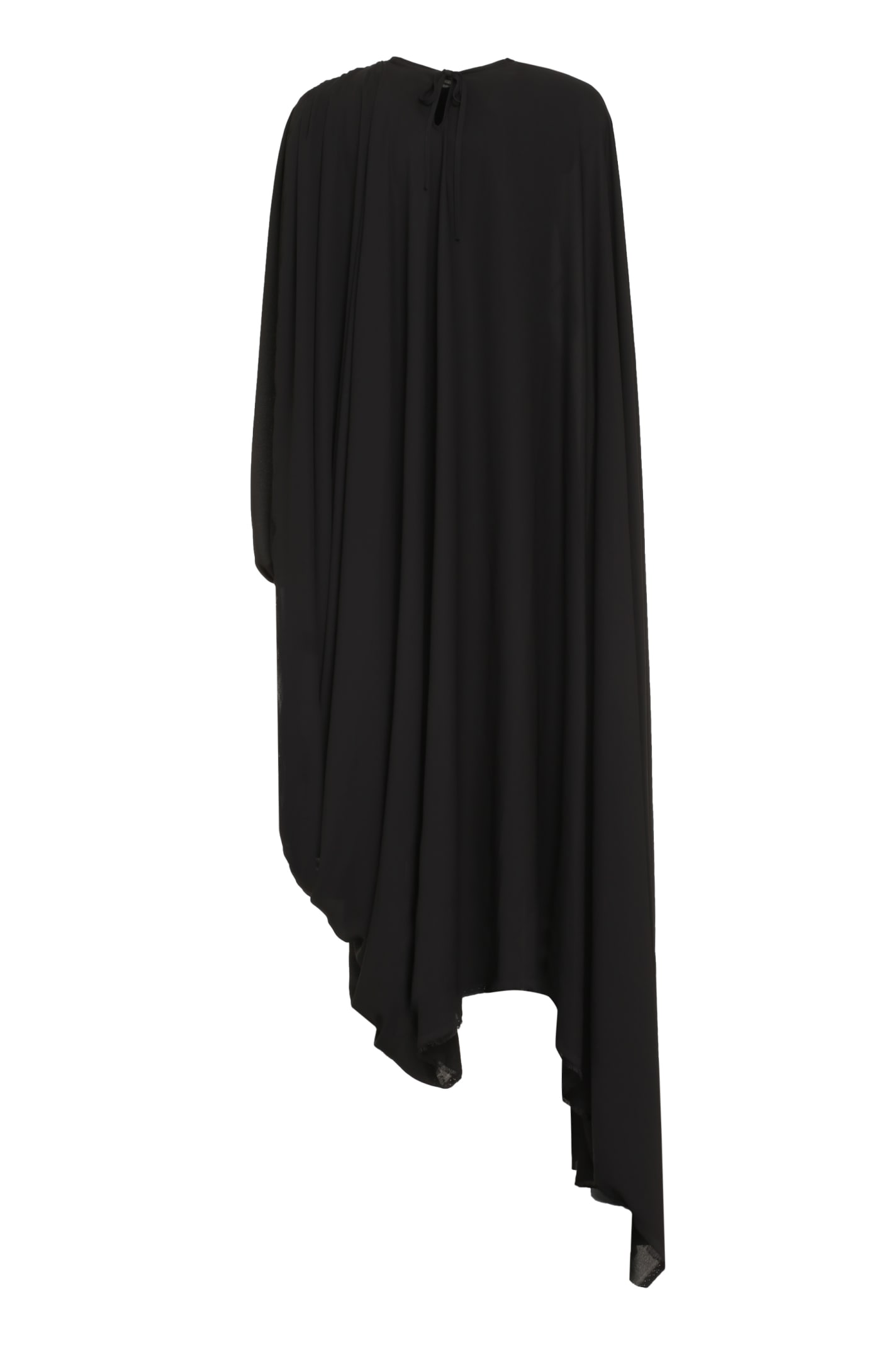 Shop Balenciaga All In Crepe Dress In Black