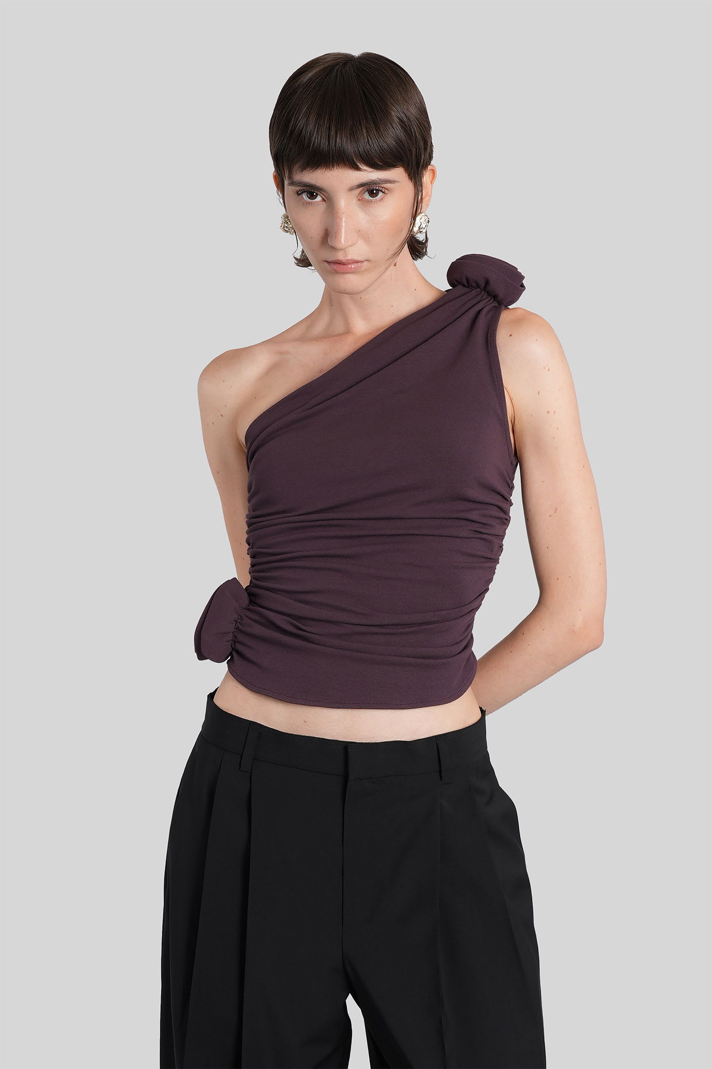 Tshirt 01 Topwear In Bordeaux Viscose