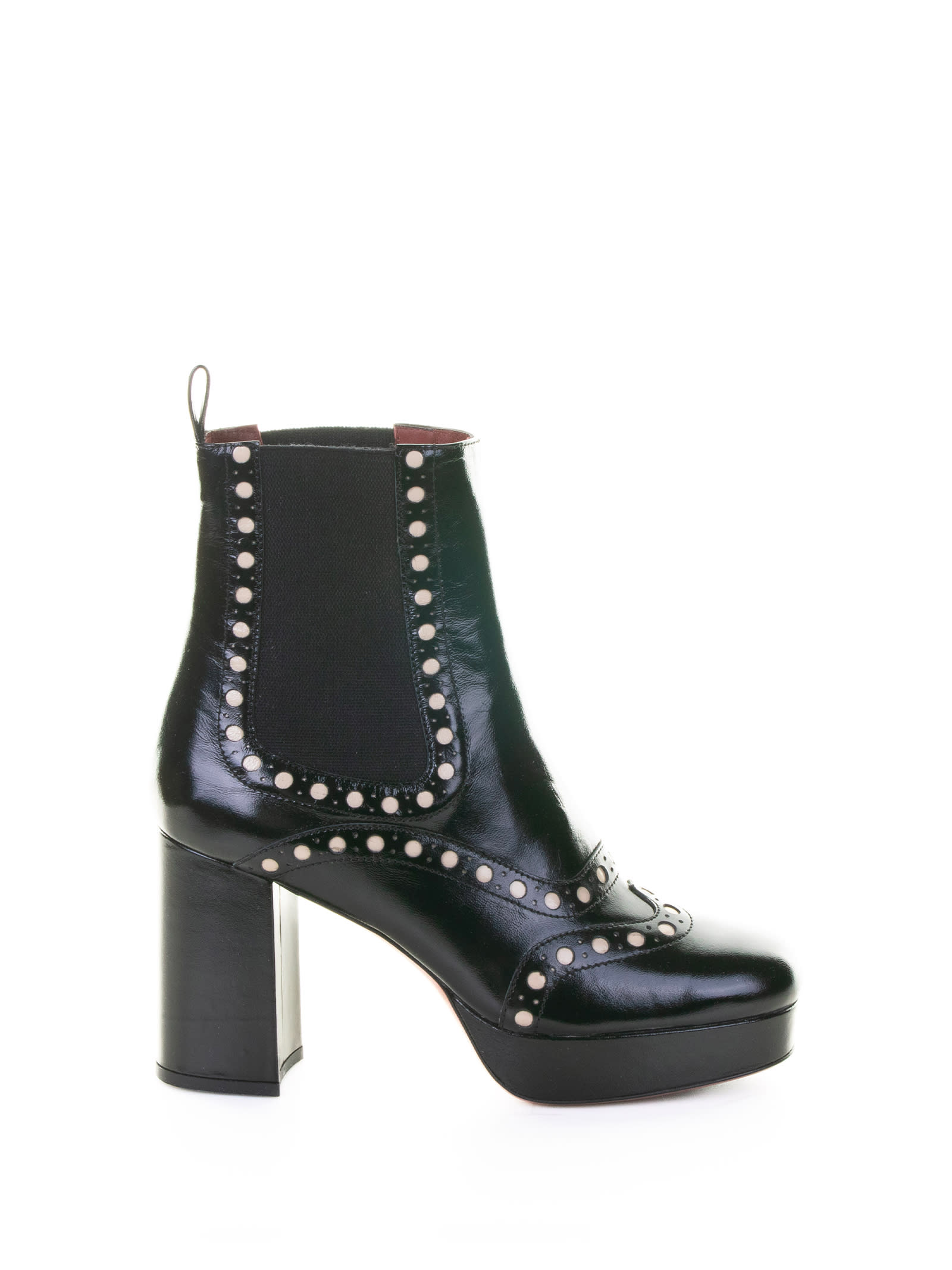 Roberto Festa 70mm Platform Studded Boots In Black