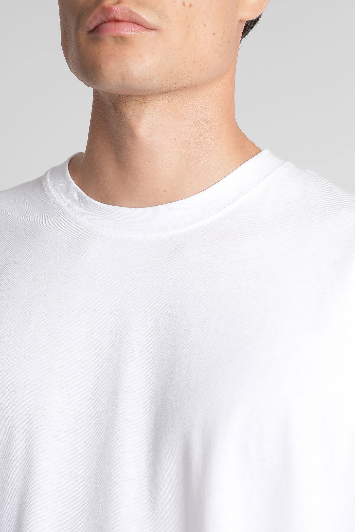 Lardini Mercerised Cotton-jersey T-shirt In White | ModeSens