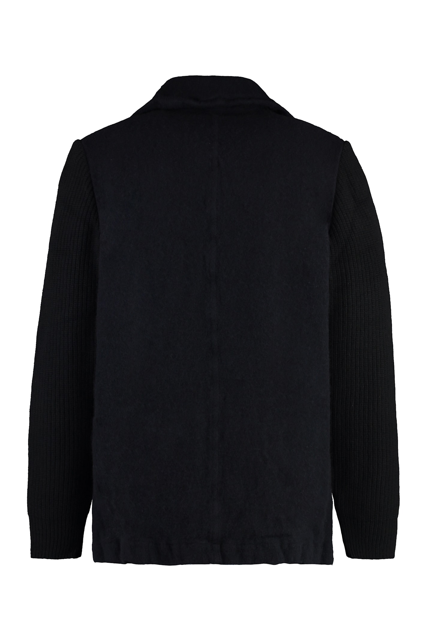 Shop Comme Des Garçons Shirt Wool Blend Peacoat In Blue