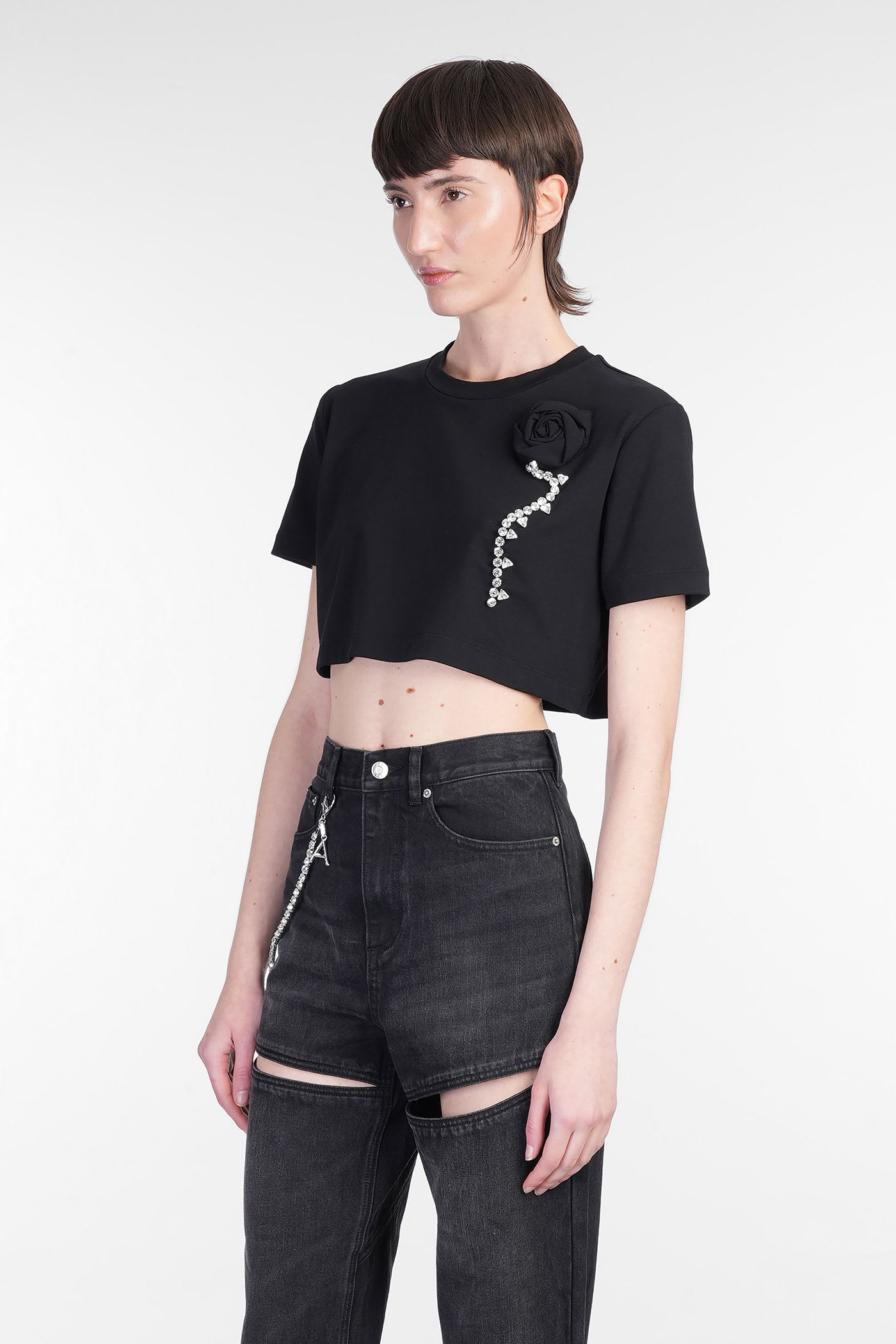 AREA T-SHIRT IN BLACK COTTON