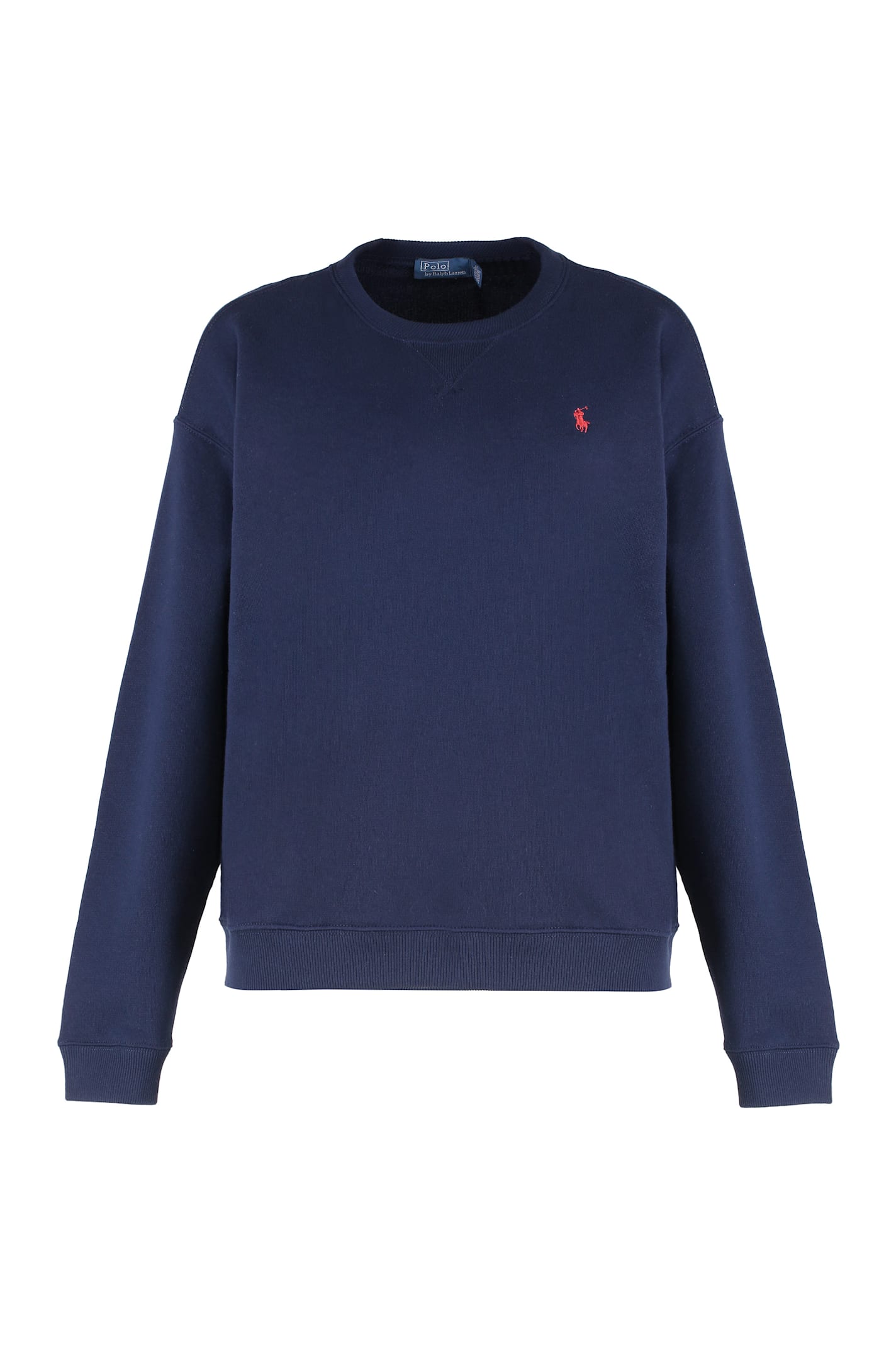 Ralph Lauren Cotton Crew-neck Sweatshirt In Blue