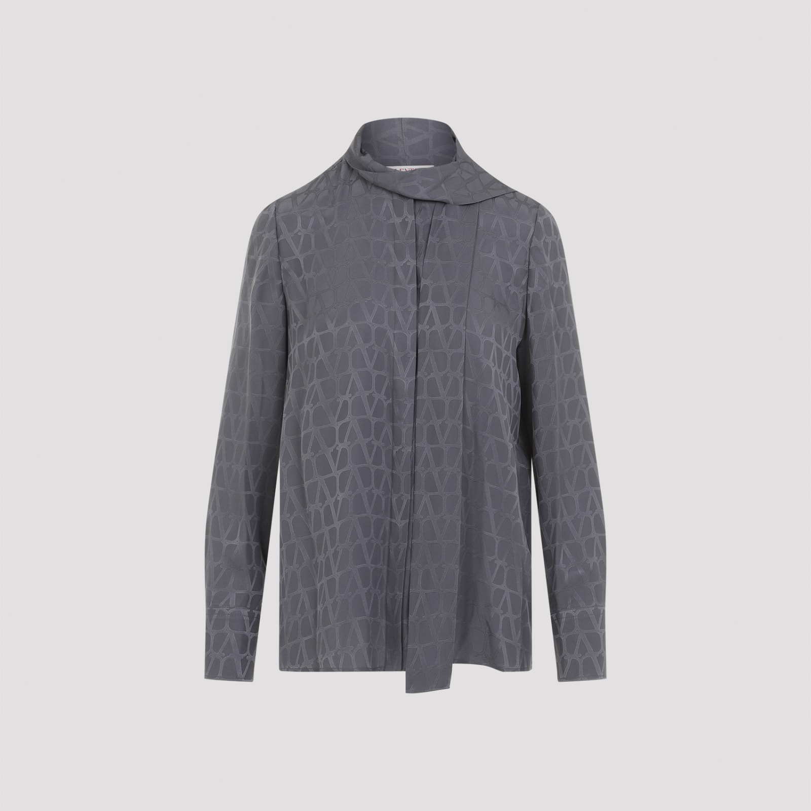 Shop Valentino Toile Iconographe Shirt In Mxe Stone Grey