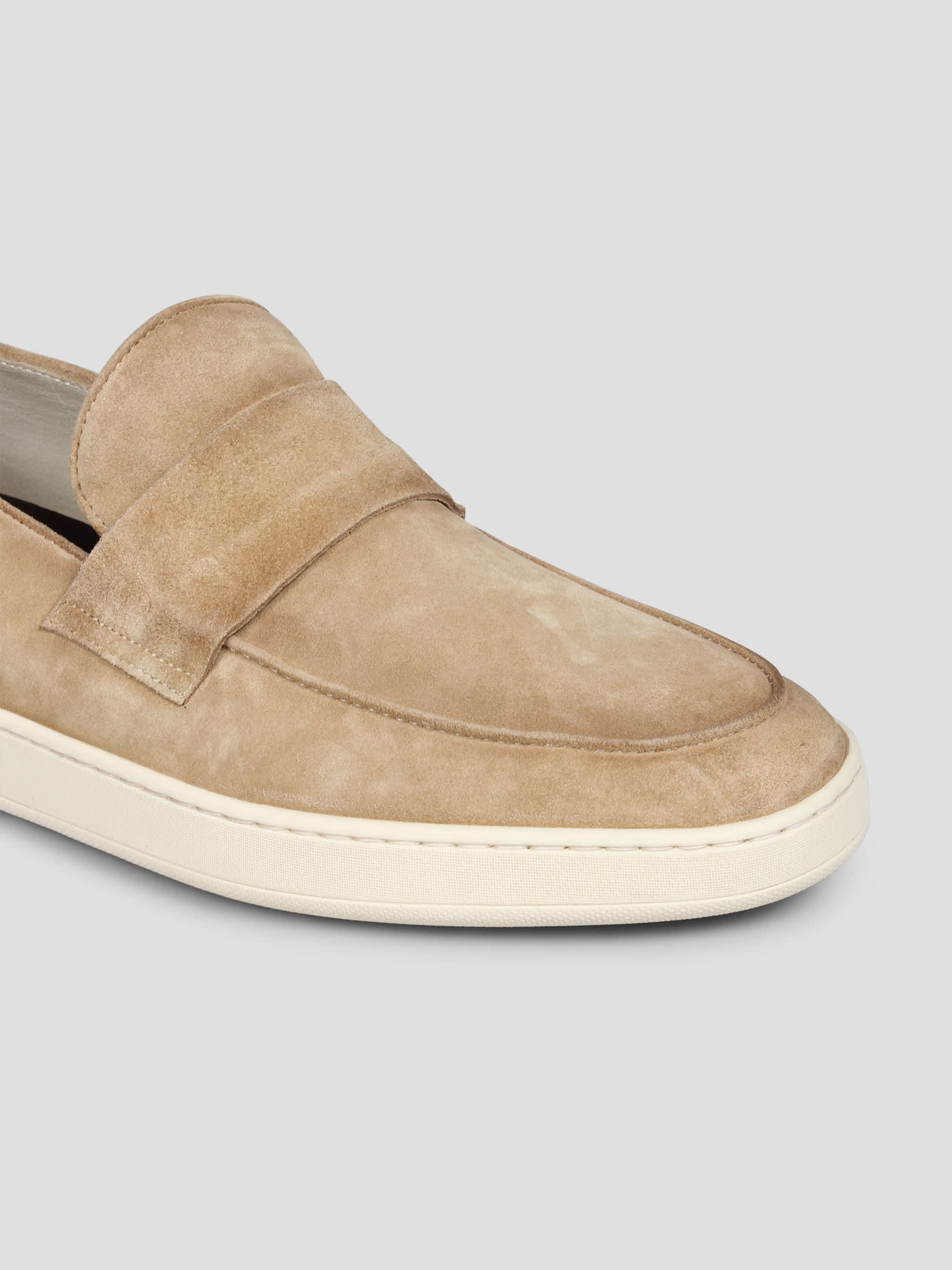 Shop Corvari Boat Penny Loafers In Nude & Neutrals