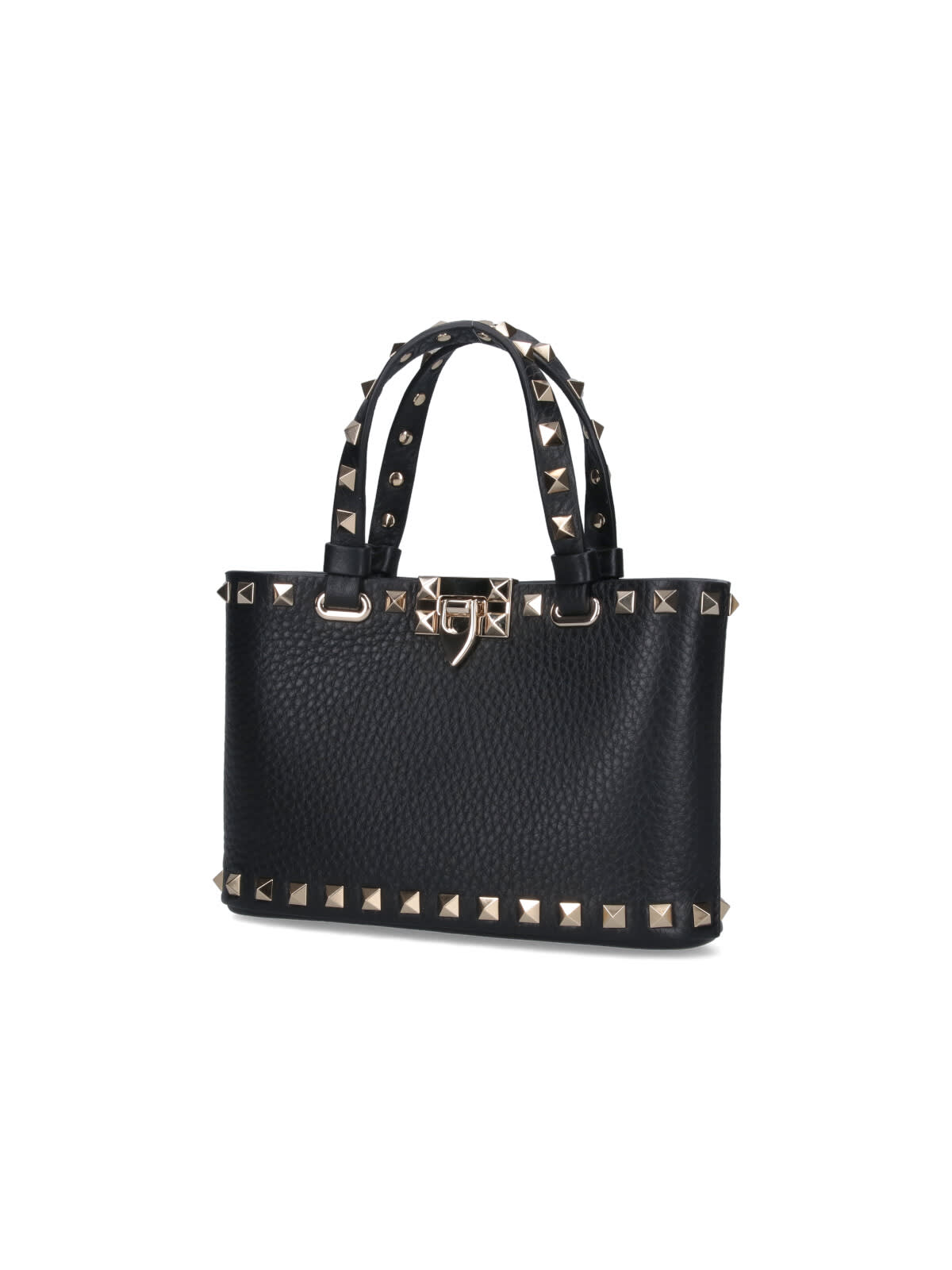 Valentino Mini Tote Bag Rockstud In Black