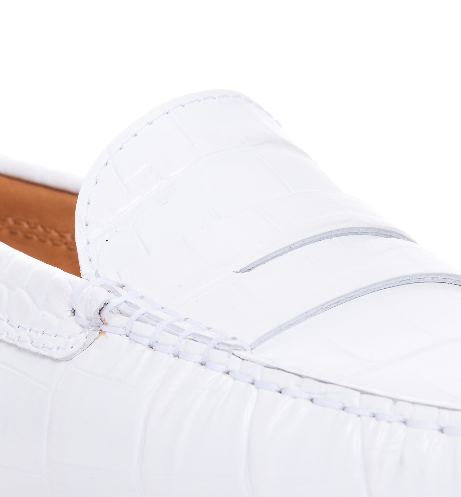 Shop Tod's Gommino Driving Shoes In White