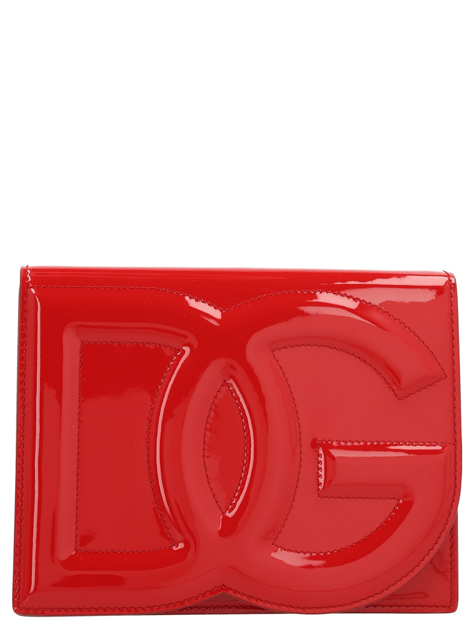 Dolce & Gabbana Patent Logo Crossbody Bag