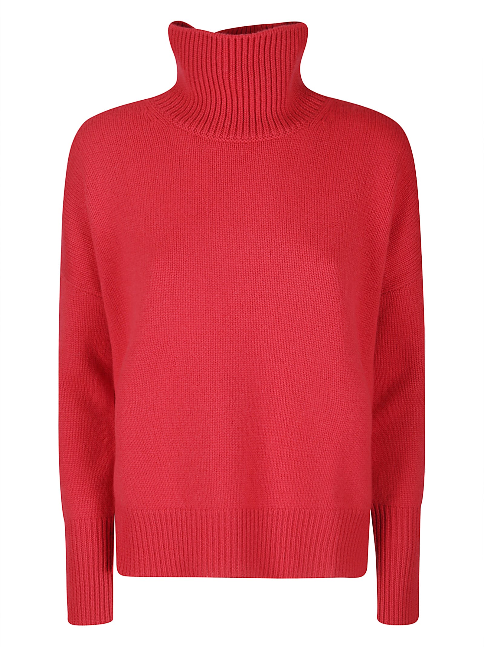 Lisa Yang Asymmetrical Oversized Cashmere Knit Sweater In Red