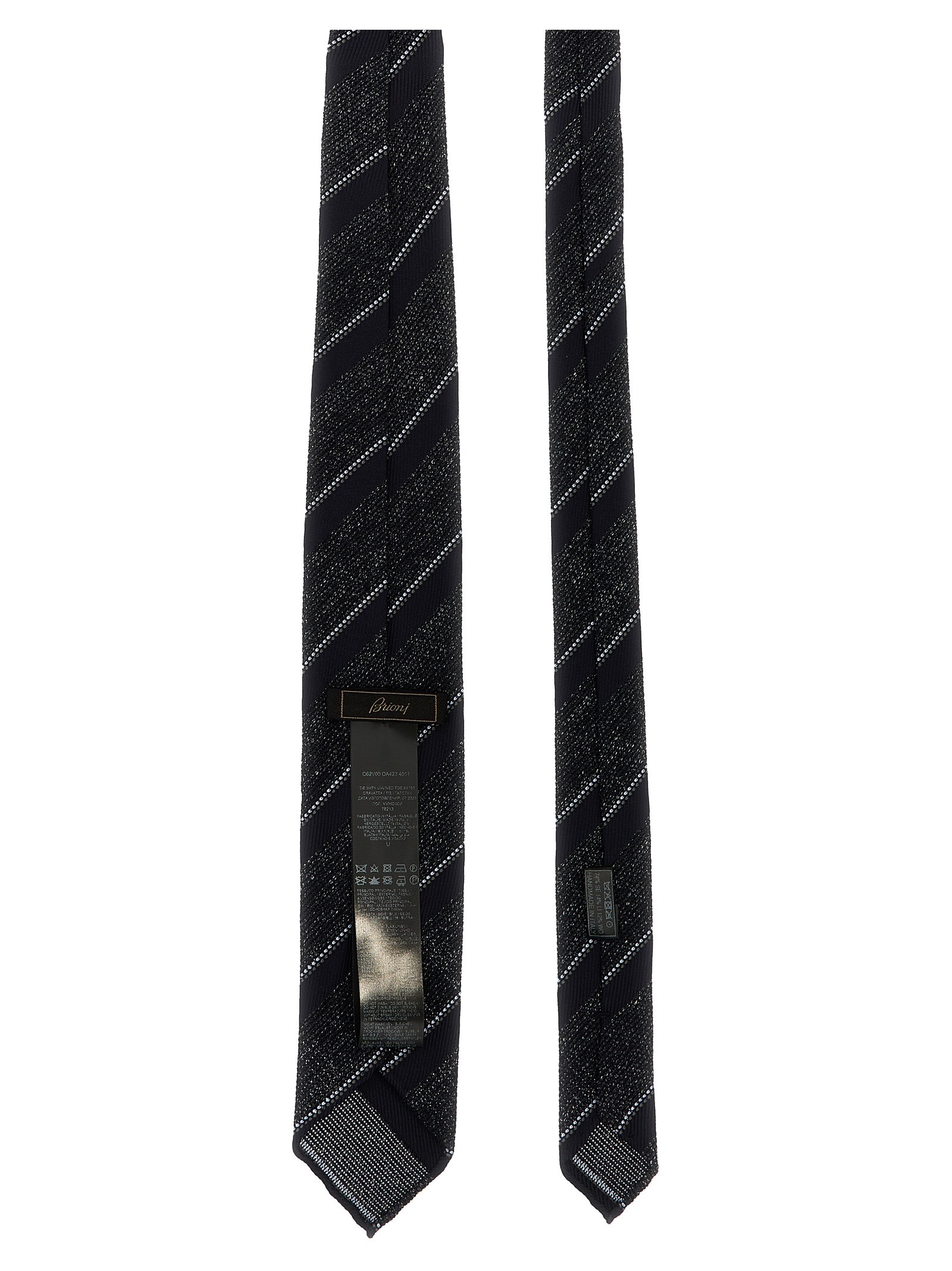 Shop Brioni Regimental Tie In Multicolor