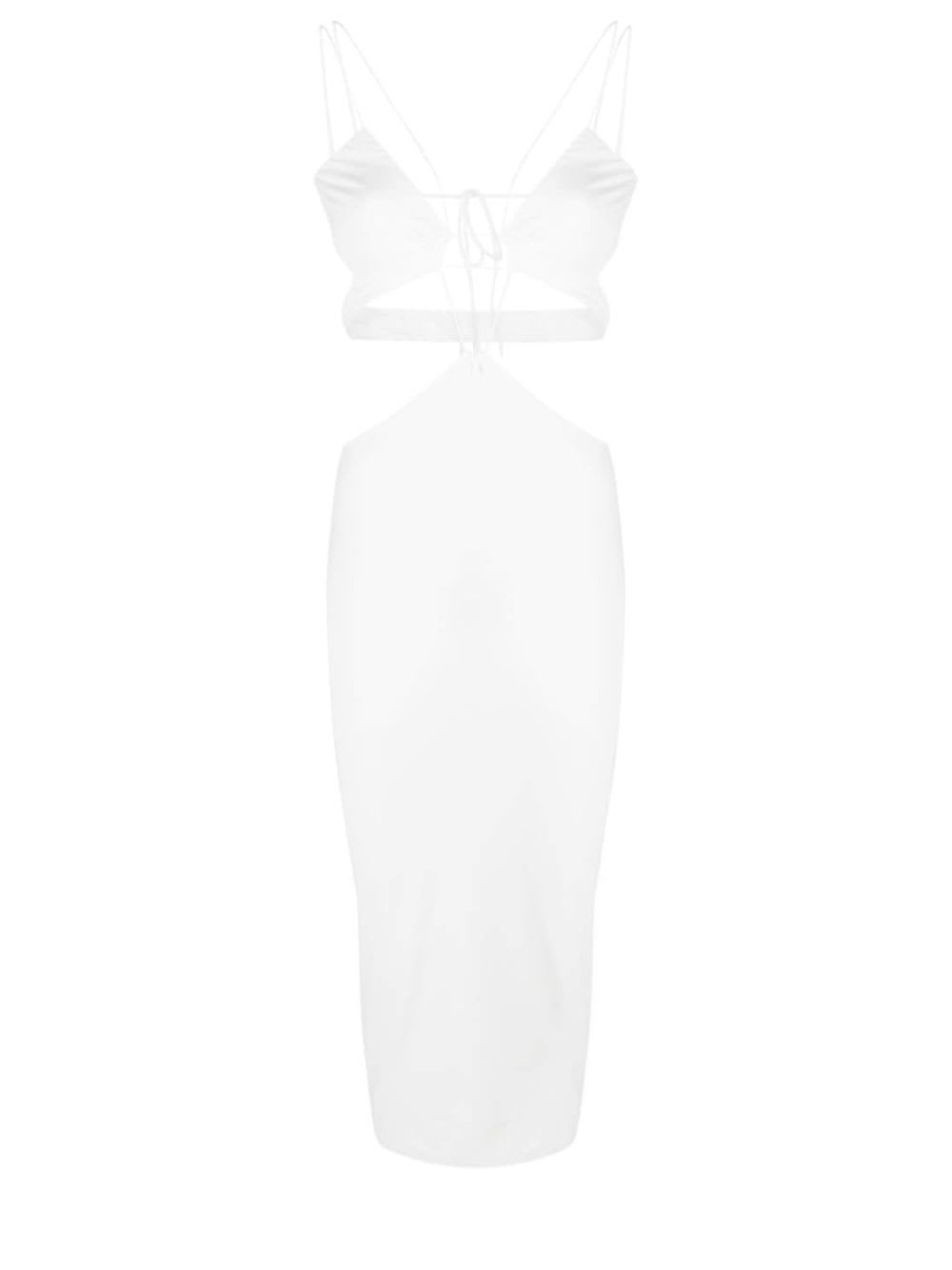 Shop Amazuìn Klea Midi Dress In Off White