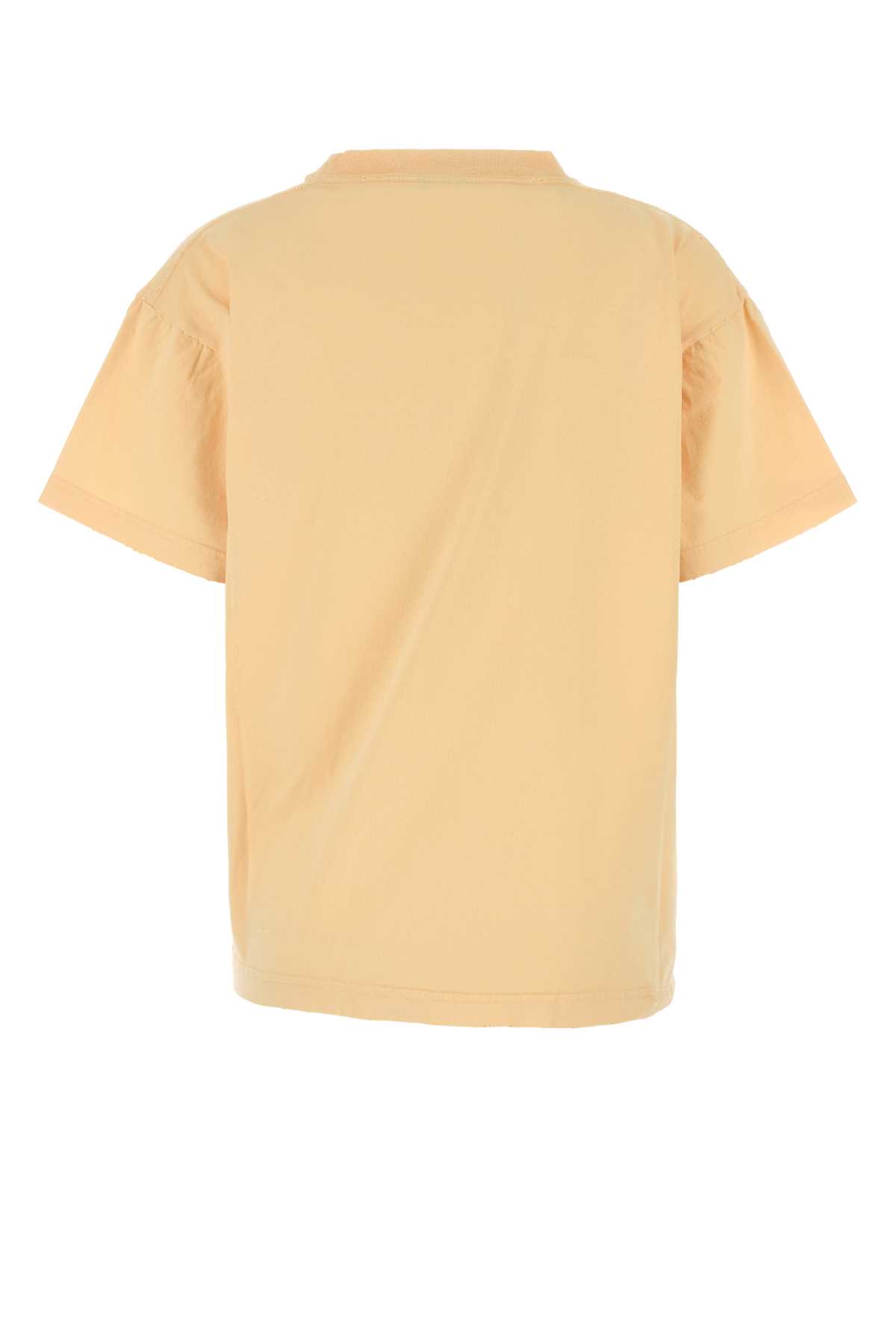 Balenciaga Crew Neck Short Sleeves Soft Fabric In Yellow
