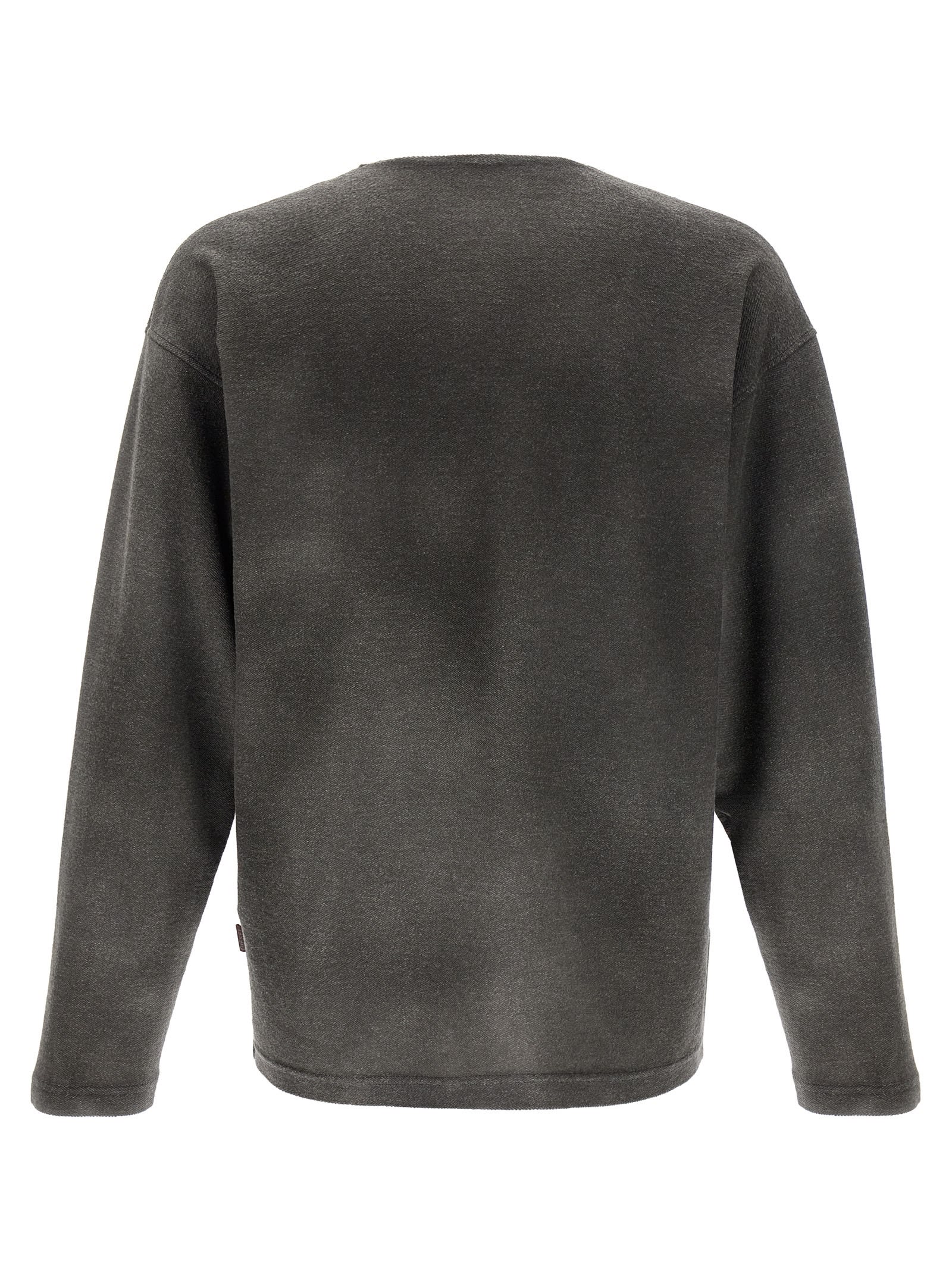 Diesel Felpa S-ruben In Misto Cotone Stretch Grigio Uomo In Gray