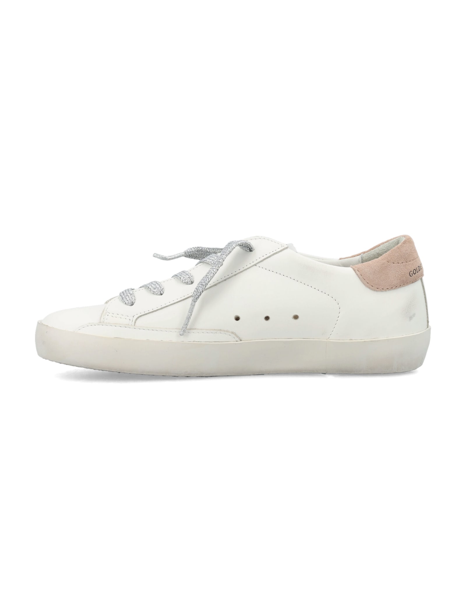 Shop Golden Goose Super Star Sneakers In Optic White/pink