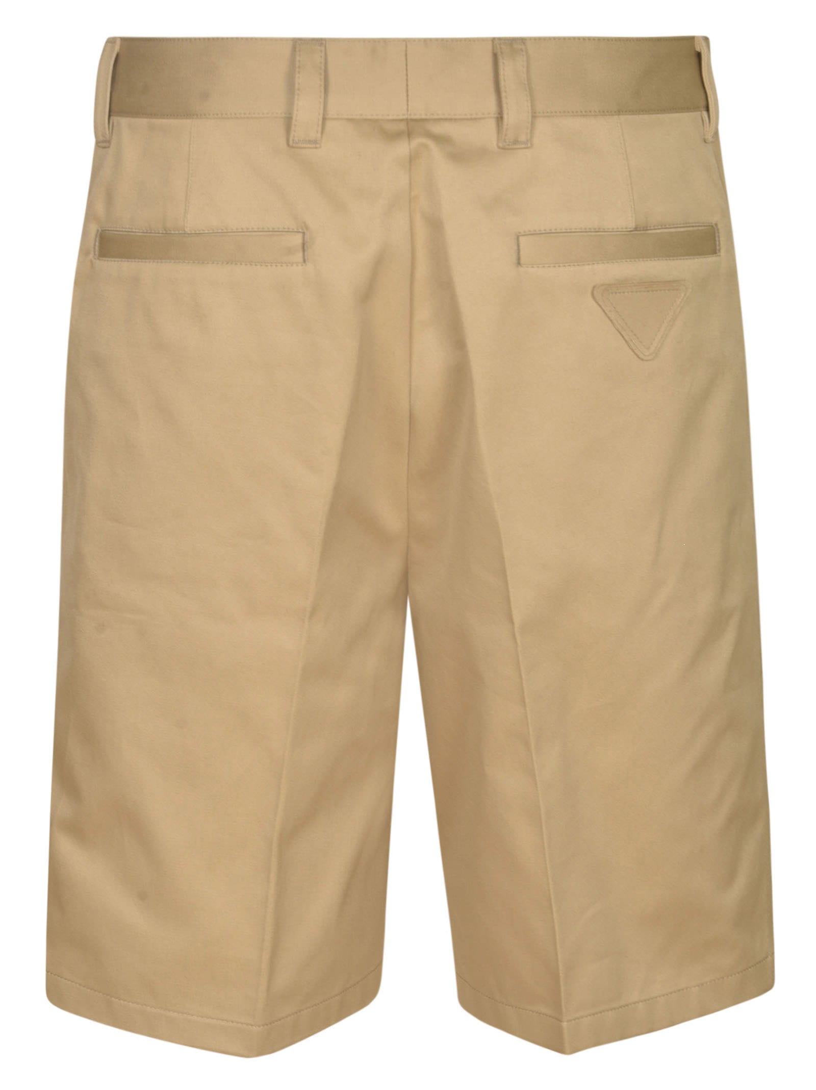 Shop Prada Mid-rise Straight Leg Trousers In Beige