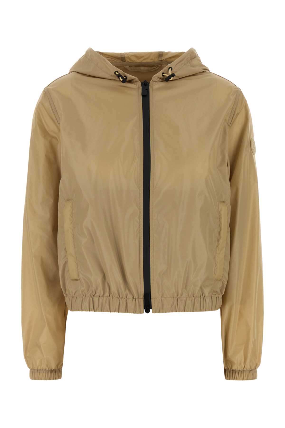 Burberry Women Beige Nylon Jacket In Brown
